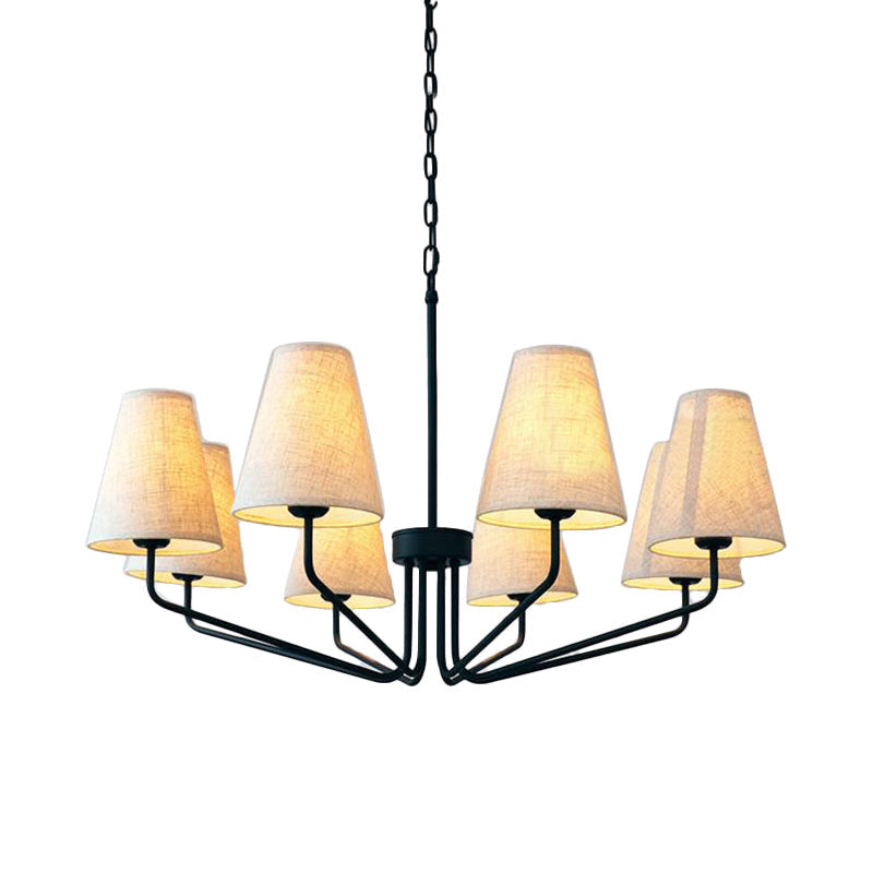 Aurdoreth Vintage Industrial Brass Fabric Chandelier - Lamp Copper