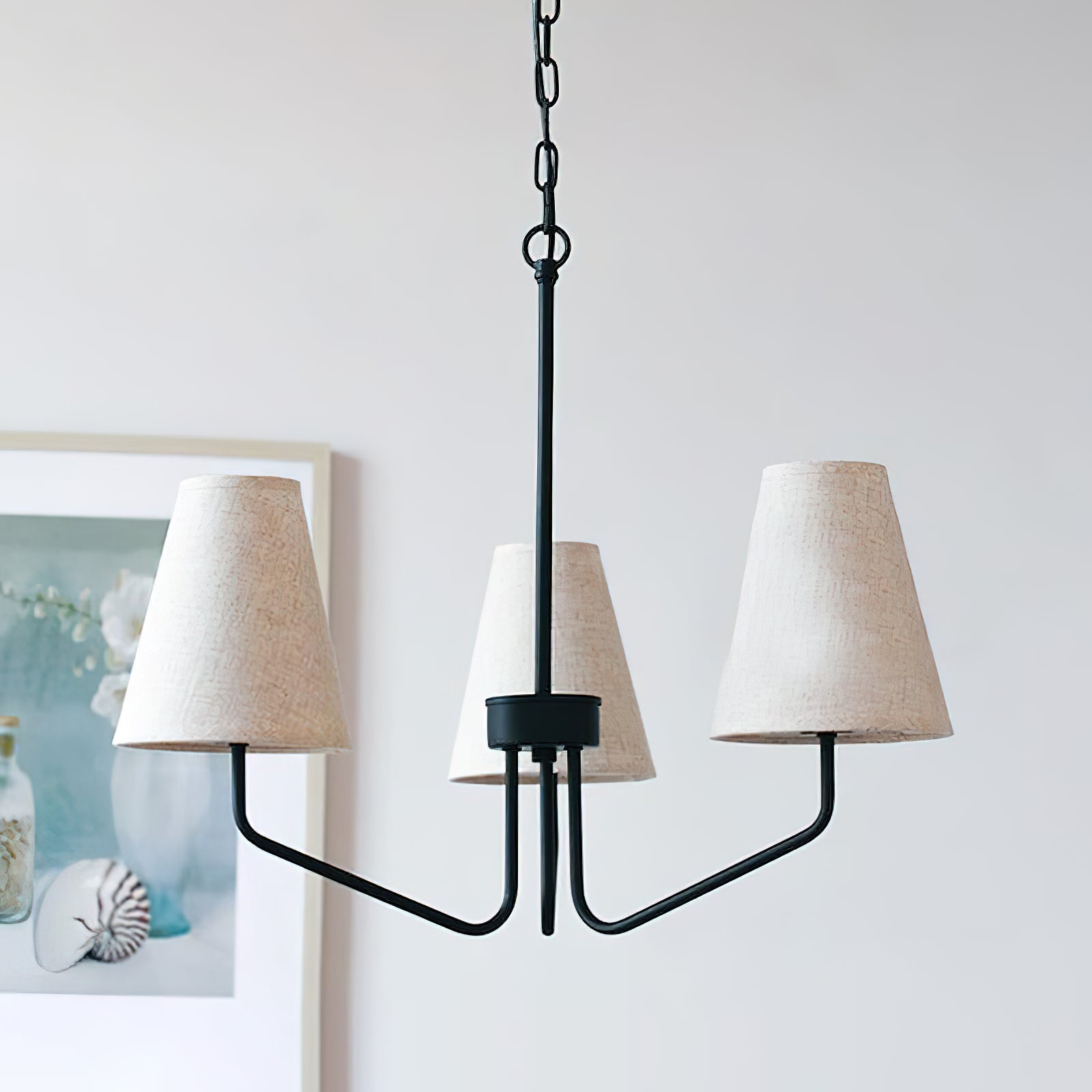 Aurdoreth Vintage Industrial Brass Fabric Chandelier - Lamp Copper