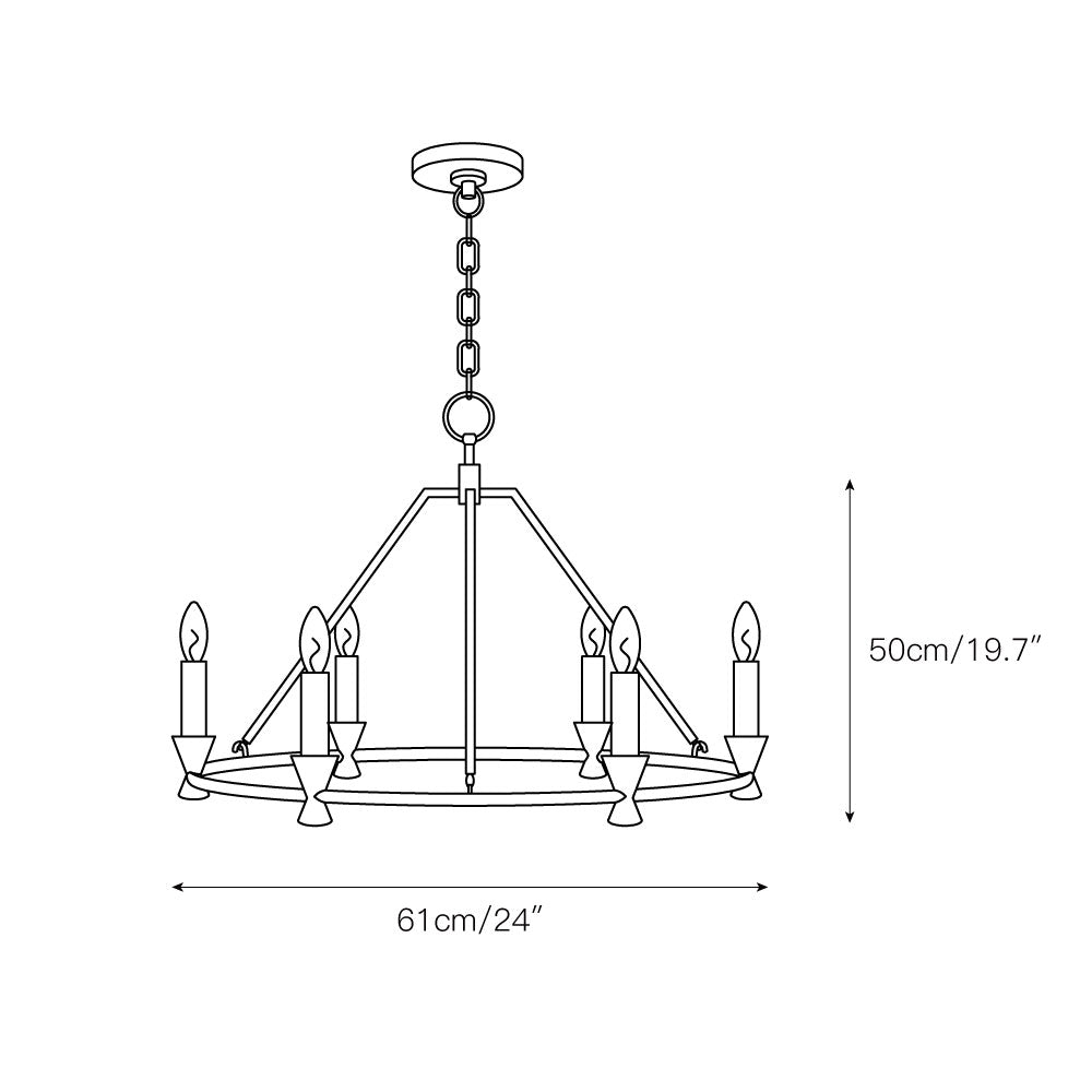 Ovyneth Vintage Industrial Brass Metal Chandelier - Lamp Copper
