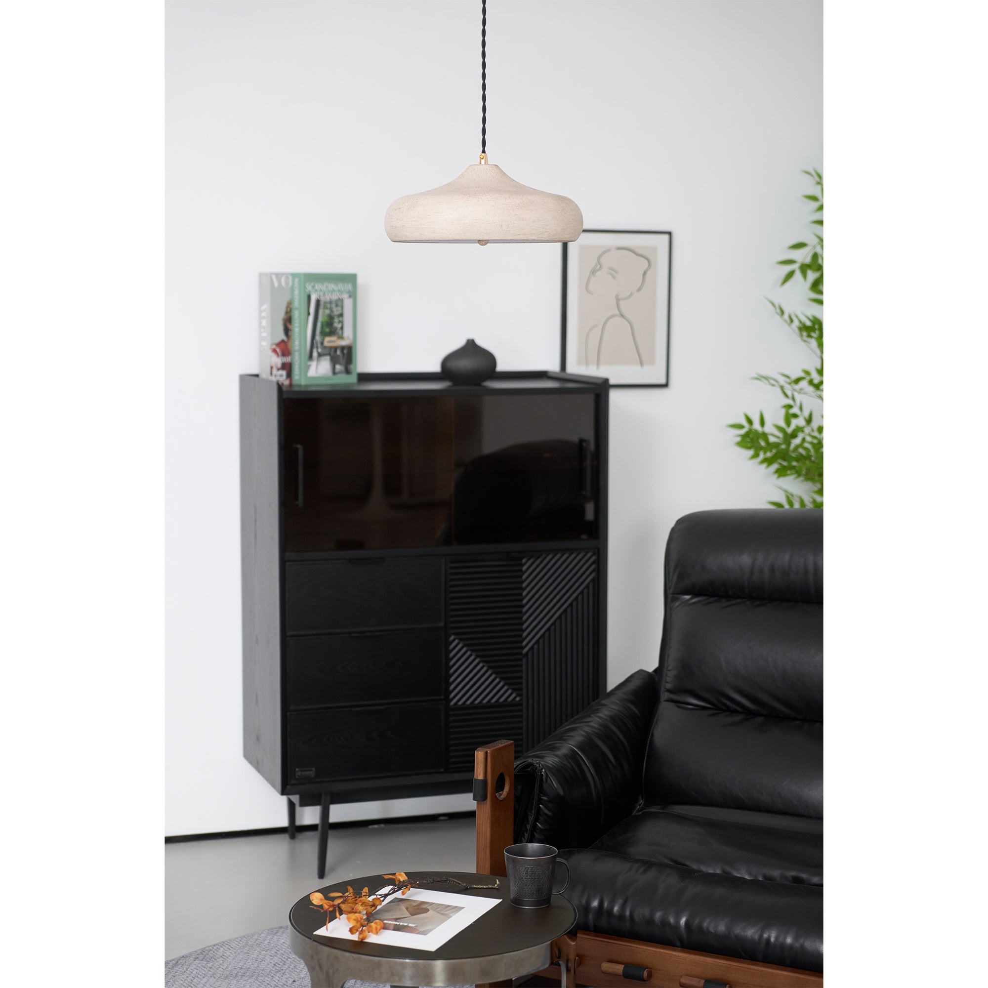 Etalyra Modern Minimalist Black Metal Pendant Lamp - Lamp Copper