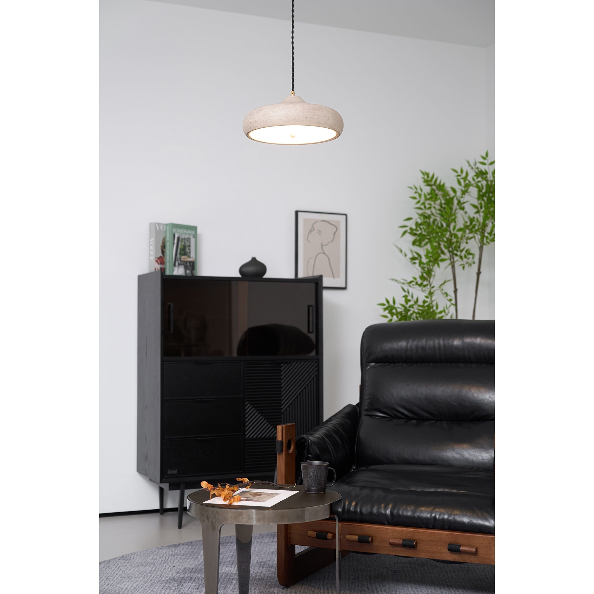 Etalyra Modern Minimalist Black Metal Pendant Lamp - Lamp Copper