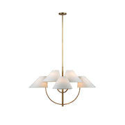 Armira Vintage Industrial Brass Fabric Chandelier - Lamp Copper