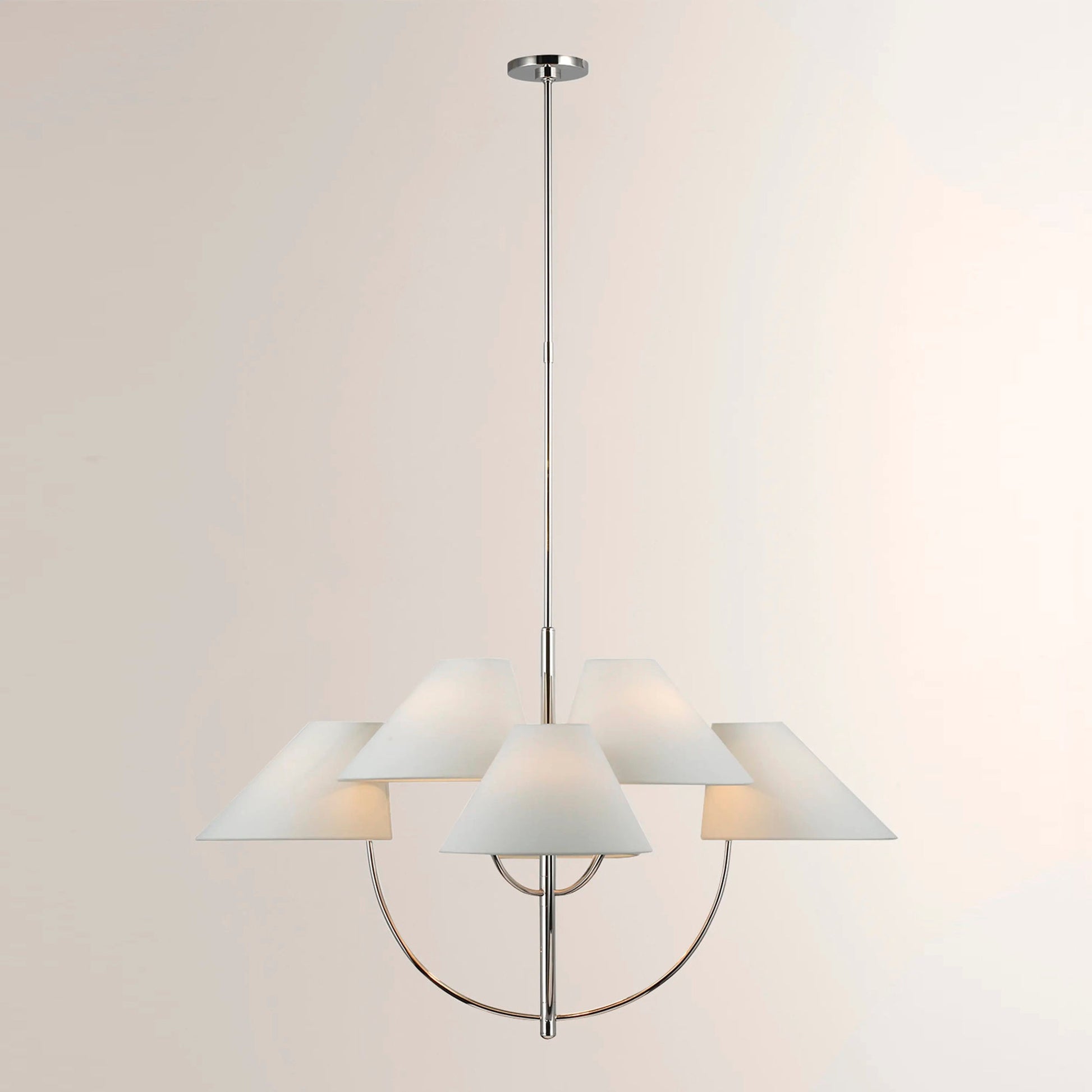 Armira Vintage Industrial Brass Fabric Chandelier - Lamp Copper