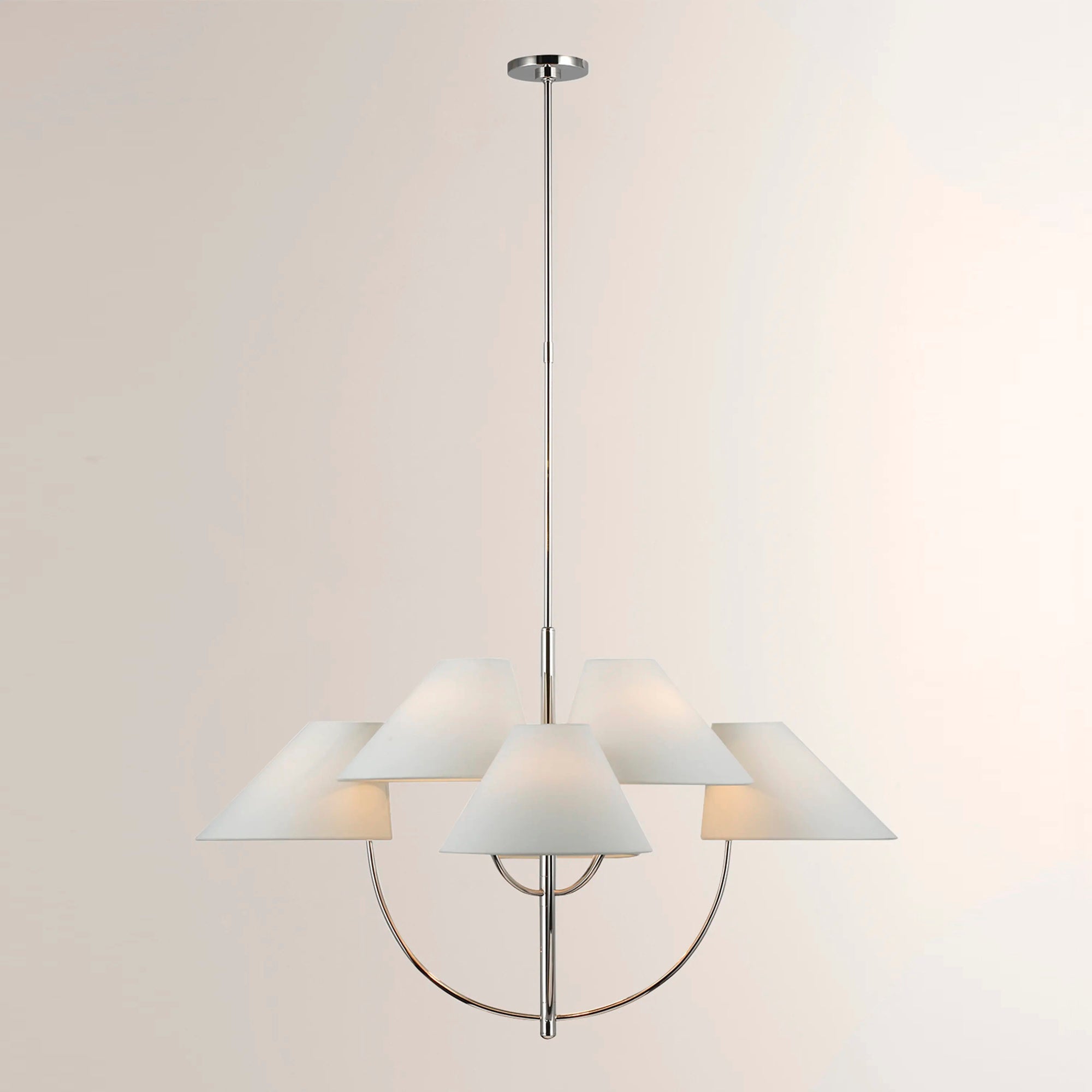 Armira Vintage Industrial Brass Fabric Chandelier - Lamp Copper