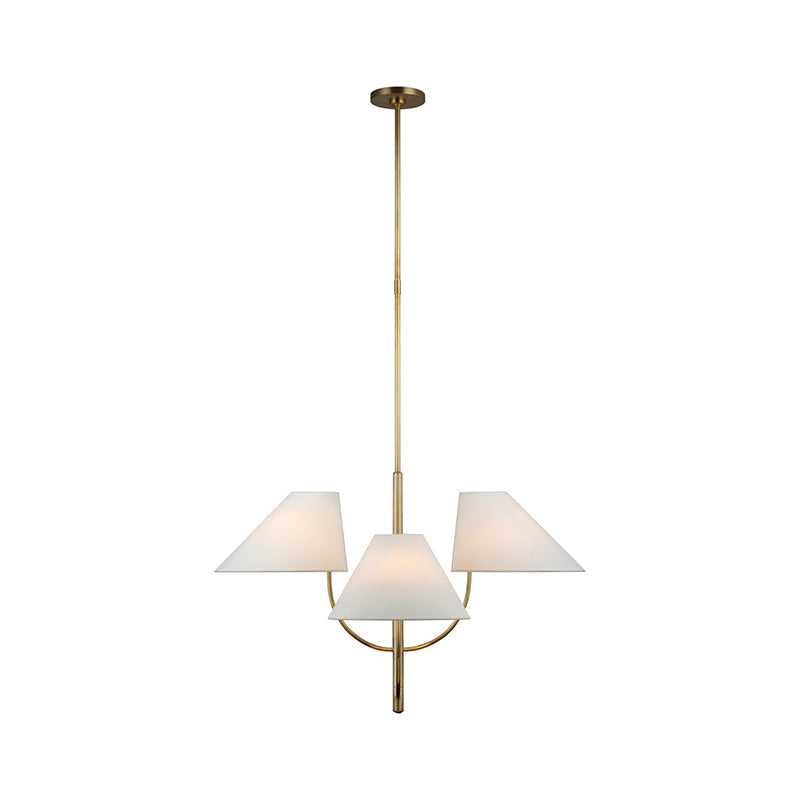 Armira Vintage Industrial Brass Fabric Chandelier - Lamp Copper
