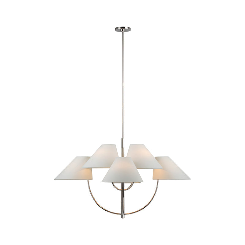 Armira Vintage Industrial Brass Fabric Chandelier - Lamp Copper