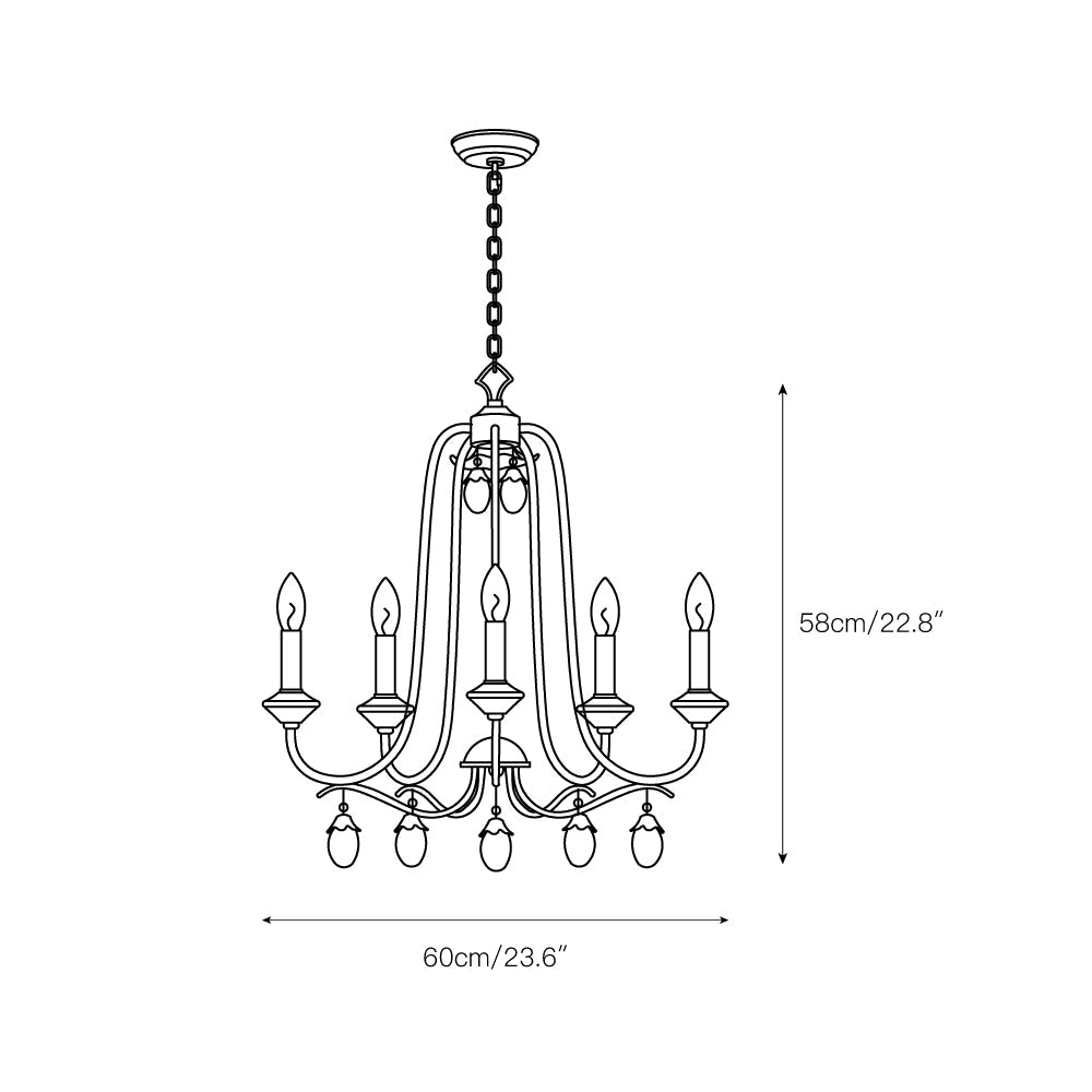 Ocara Vintage Industrial Luxury Brass Crystal Chandelier - Lamp Copper