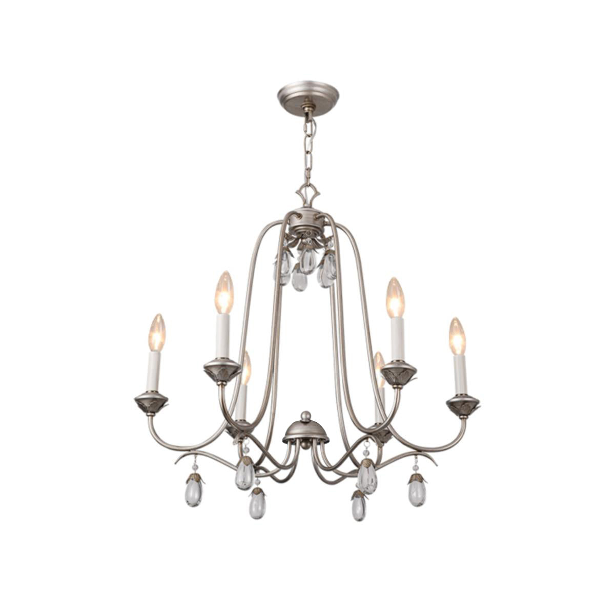 Ocara Vintage Industrial Luxury Brass Crystal Chandelier - Lamp Copper