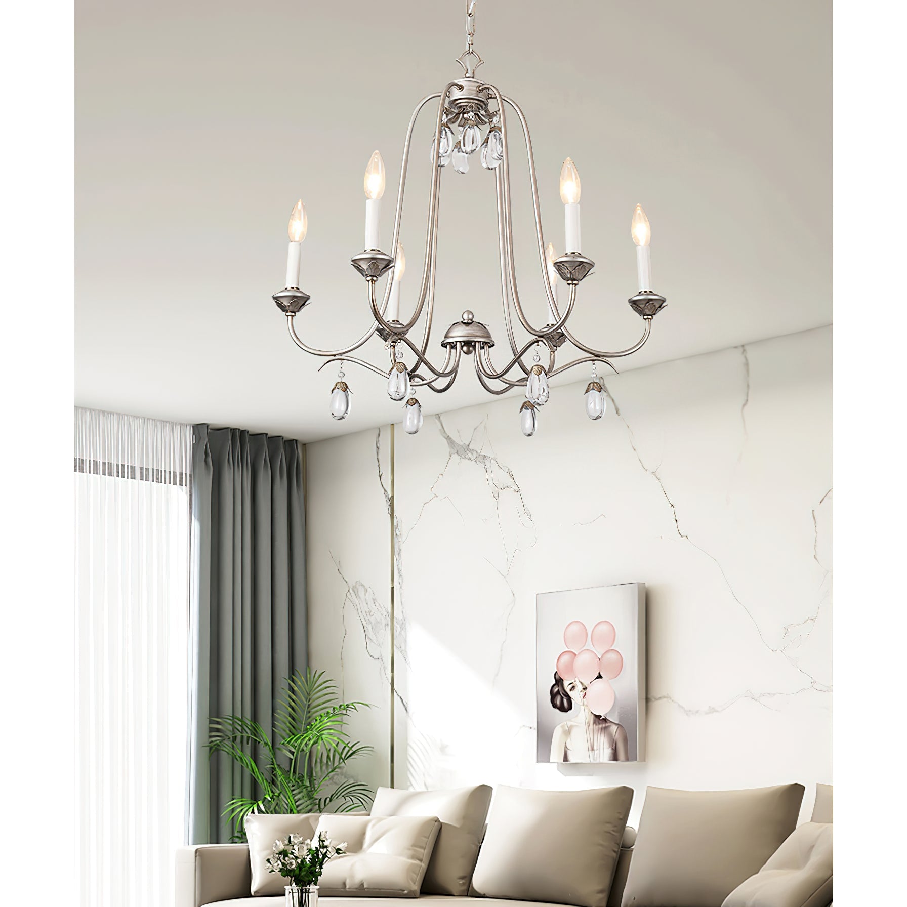 Ocara Vintage Industrial Luxury Brass Crystal Chandelier - Lamp Copper