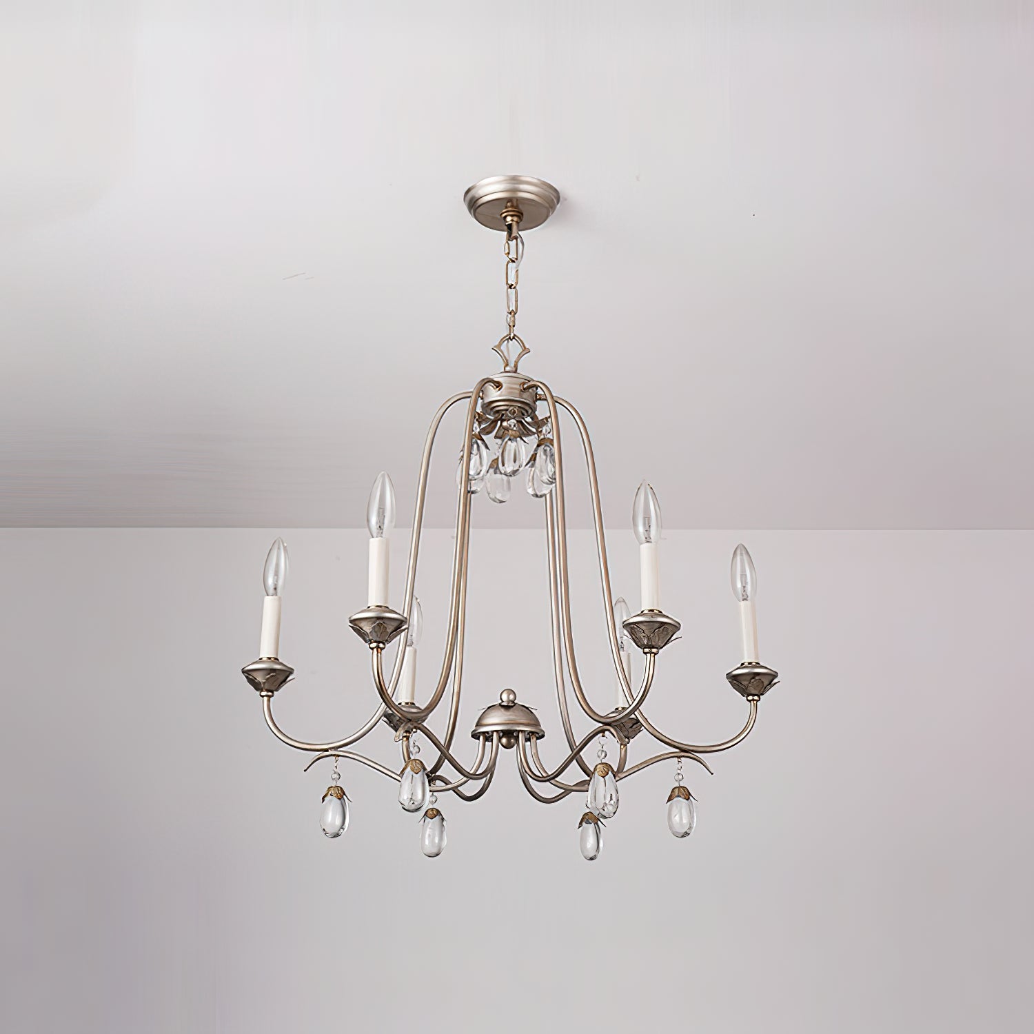 Ocara Vintage Industrial Luxury Brass Crystal Chandelier - Lamp Copper