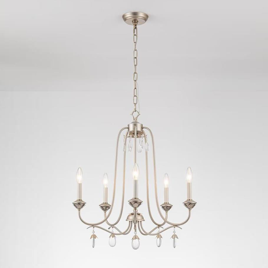 Ocara Vintage Industrial Luxury Brass Crystal Chandelier - Lamp Copper