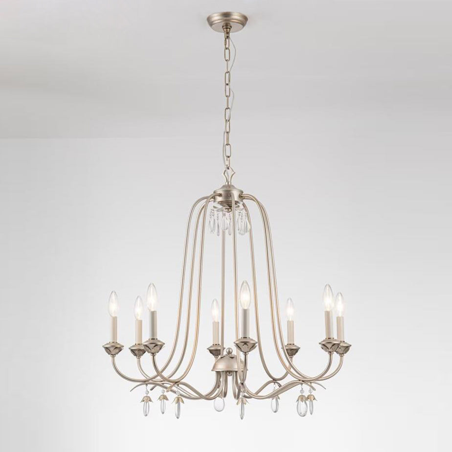 Ocara Vintage Industrial Luxury Brass Crystal Chandelier - Lamp Copper