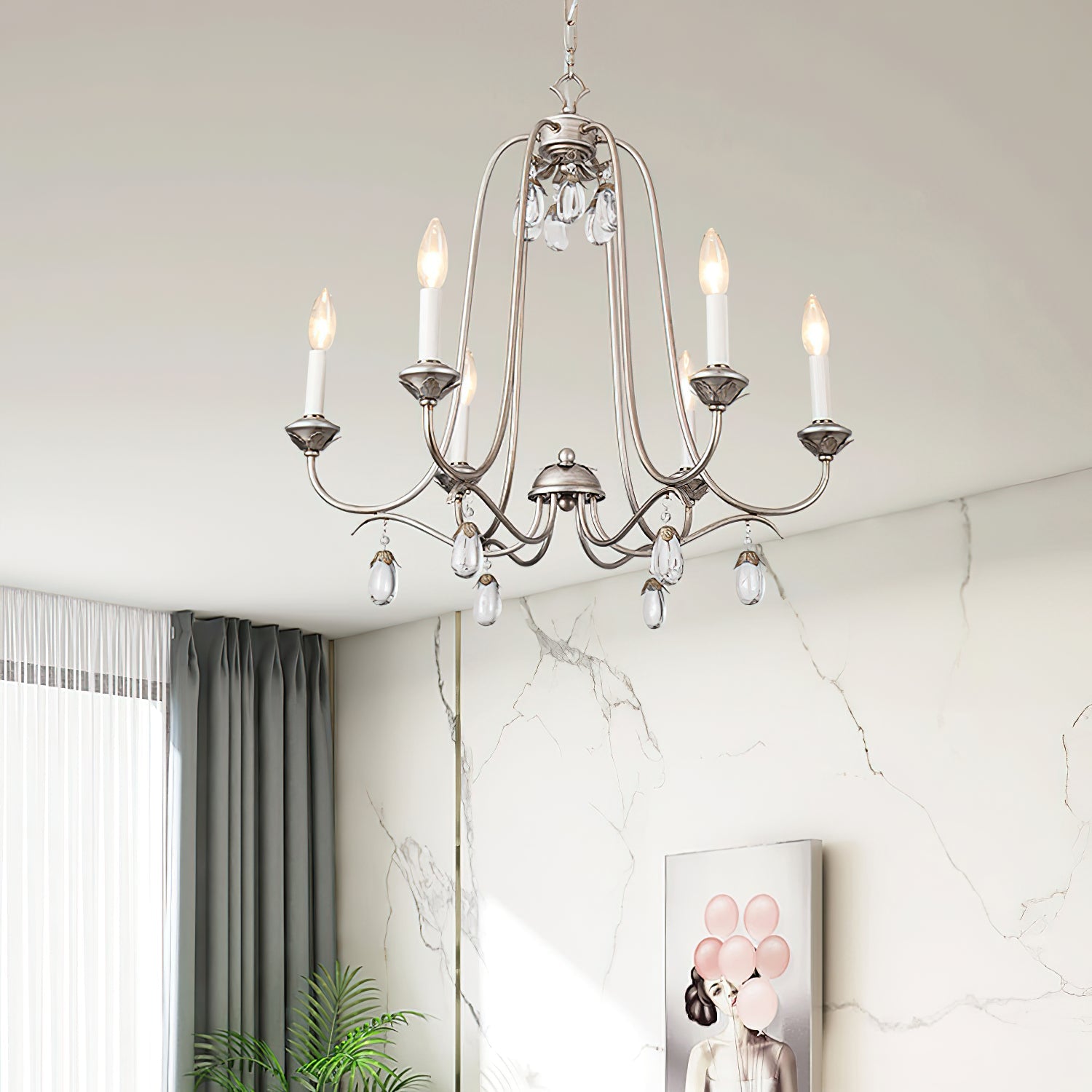 Ocara Vintage Industrial Luxury Brass Crystal Chandelier - Lamp Copper
