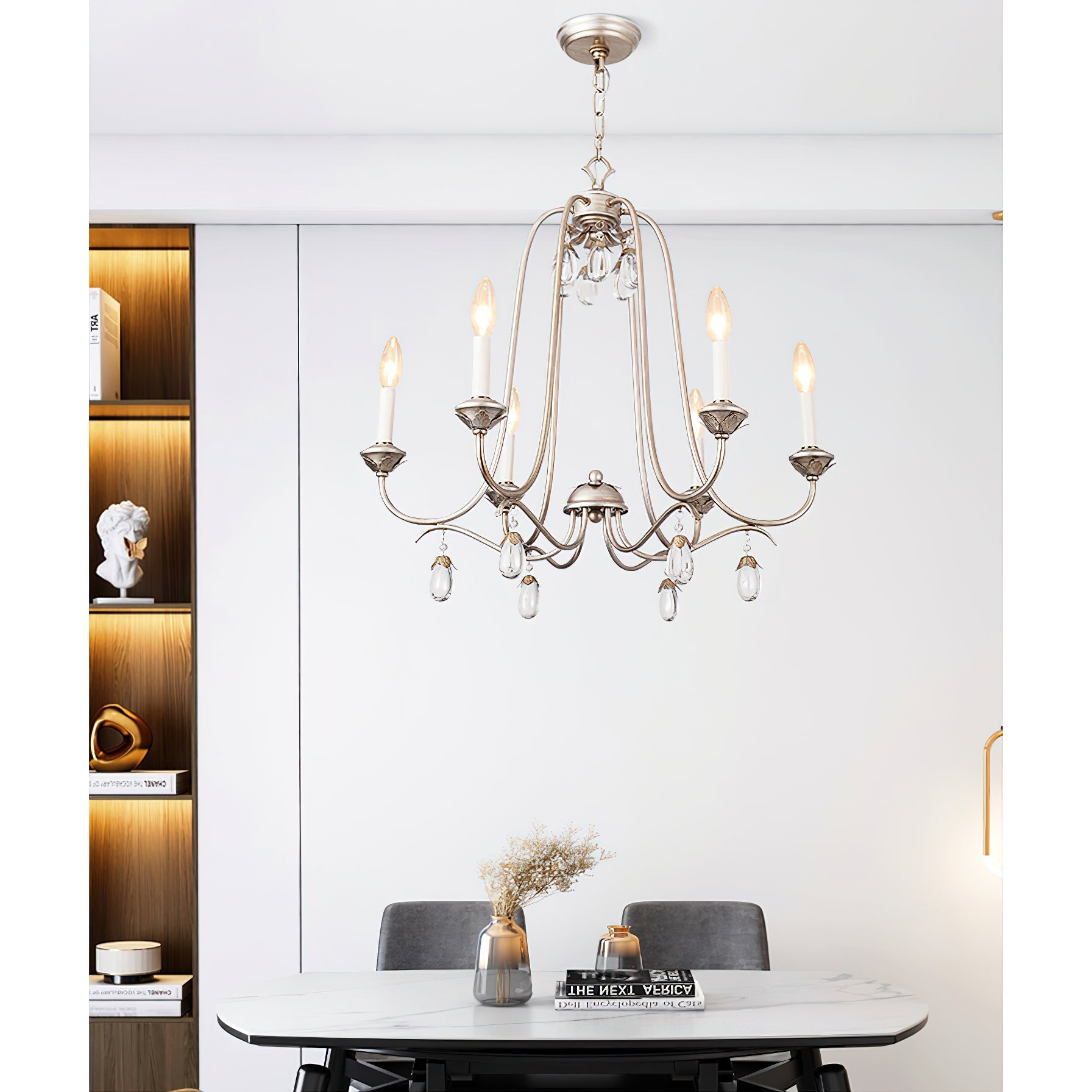 Ocara Vintage Industrial Luxury Brass Crystal Chandelier - Lamp Copper