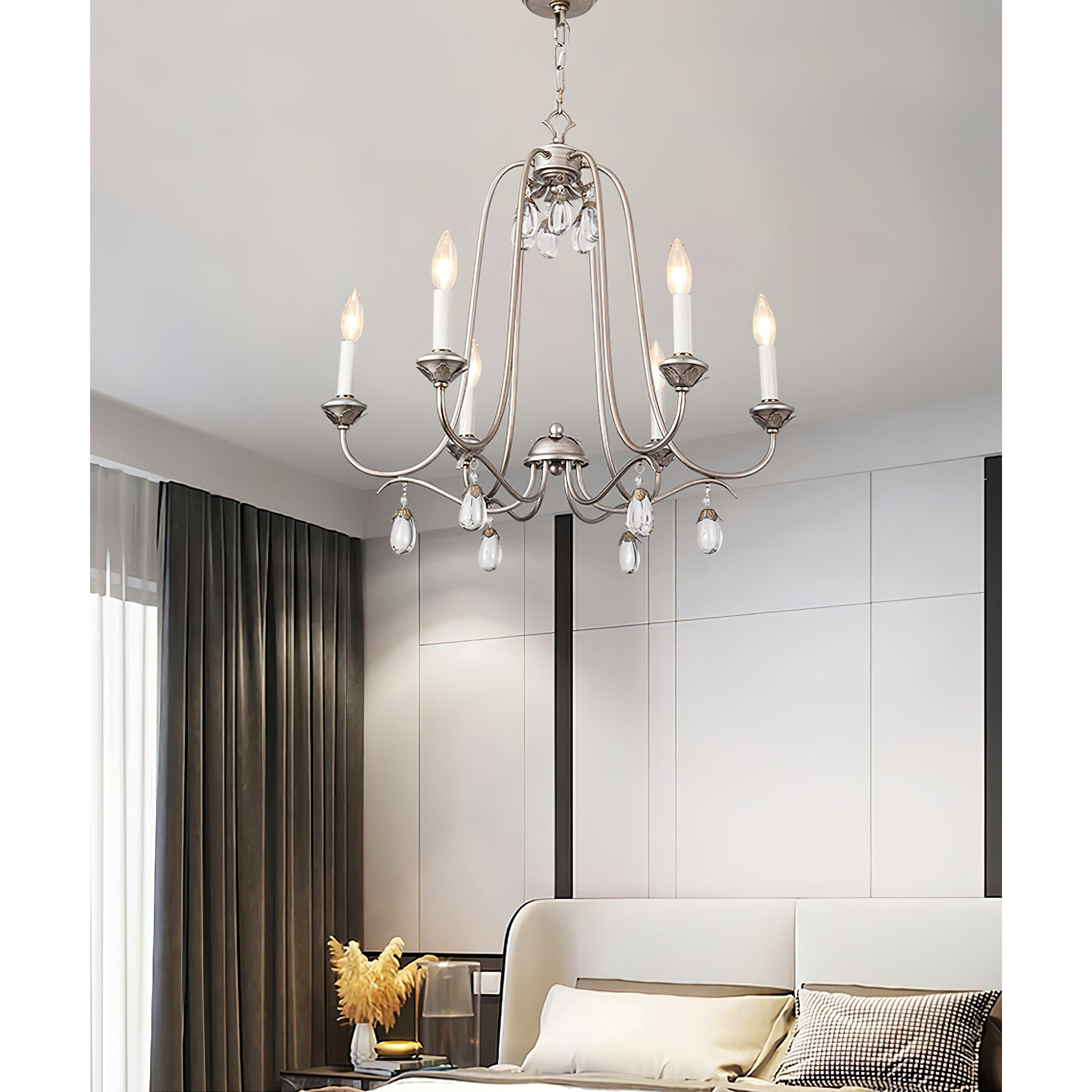 Ocara Vintage Industrial Luxury Brass Crystal Chandelier - Lamp Copper