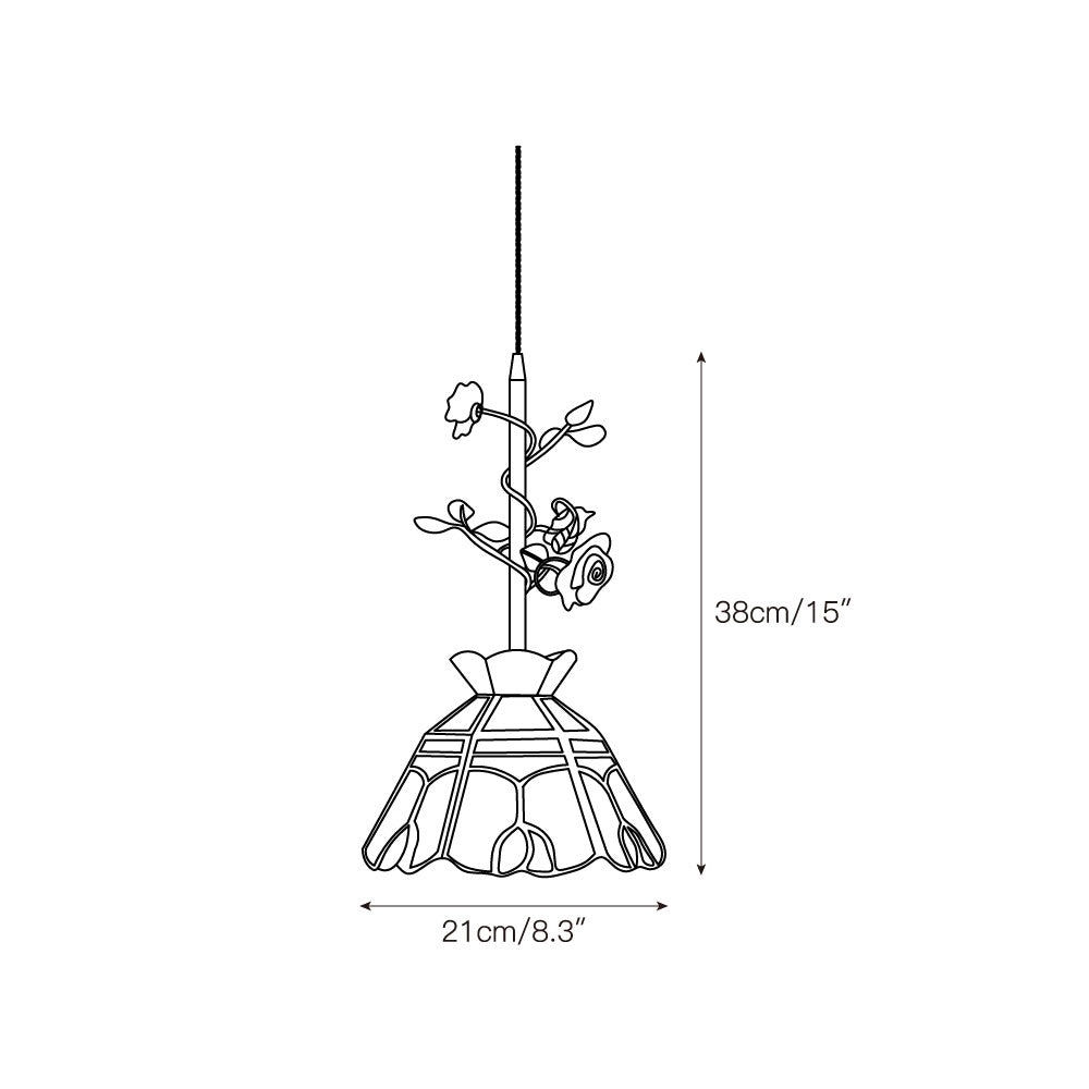 Ilsoris Individual Creativity Rose Glass Ceramic Pendant Lamp - Lamp Copper