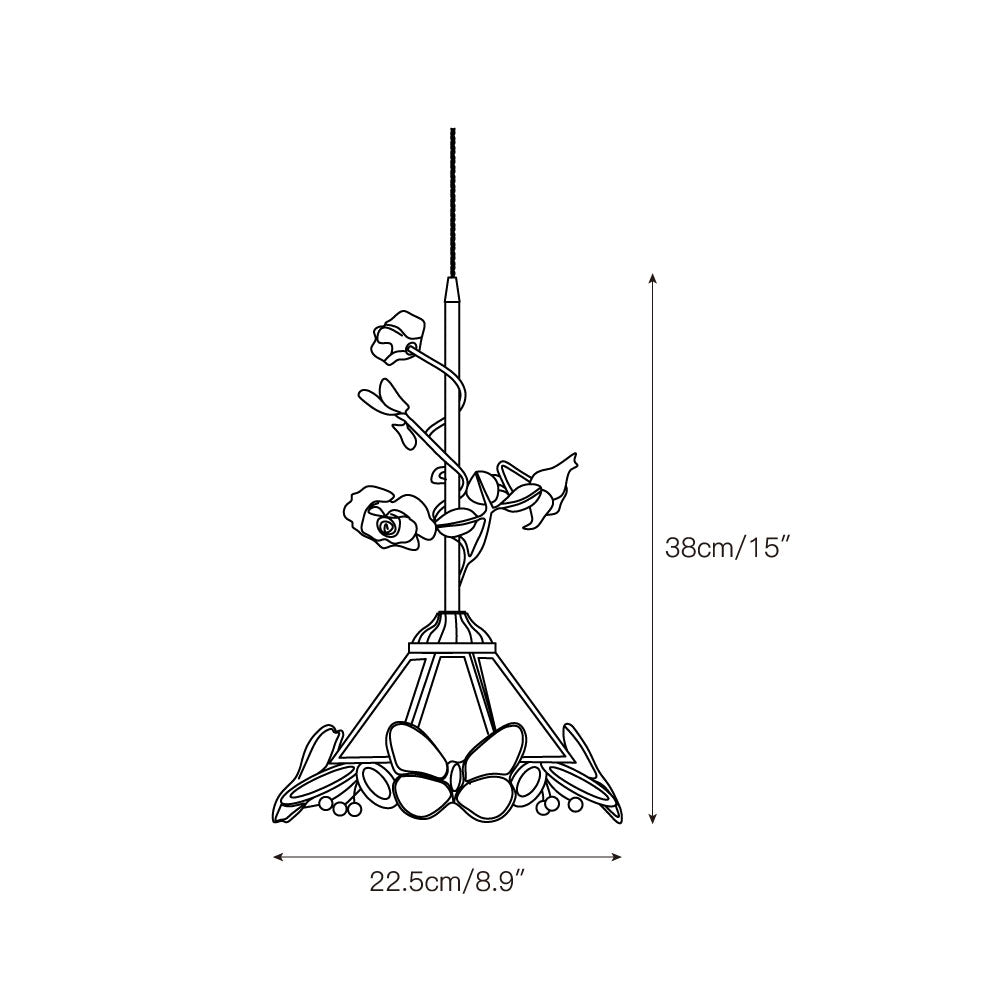 Ilsoris Individual Creativity Rose Glass Ceramic Pendant Lamp - Lamp Copper