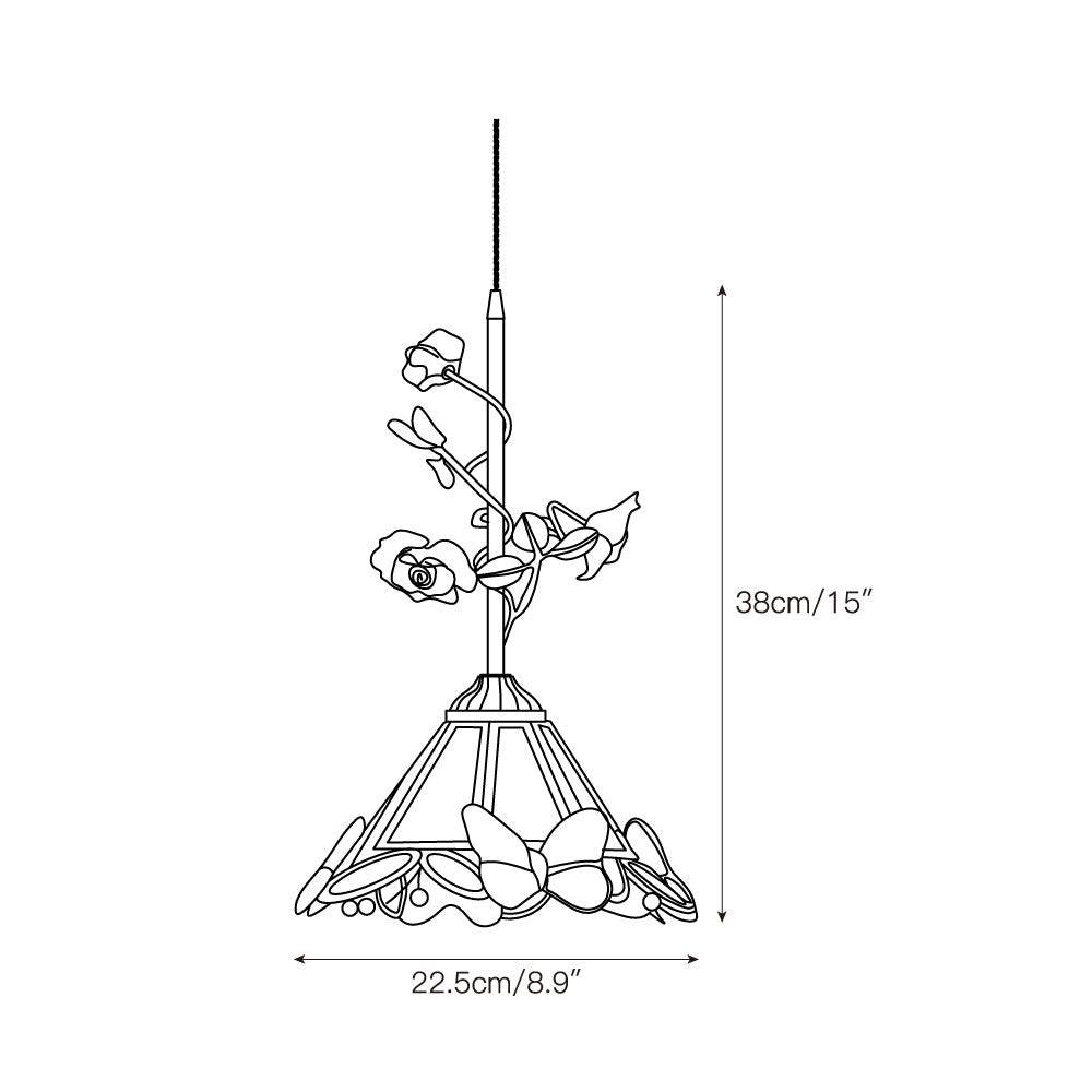 Ilsoris Individual Creativity Rose Glass Ceramic Pendant Lamp - Lamp Copper