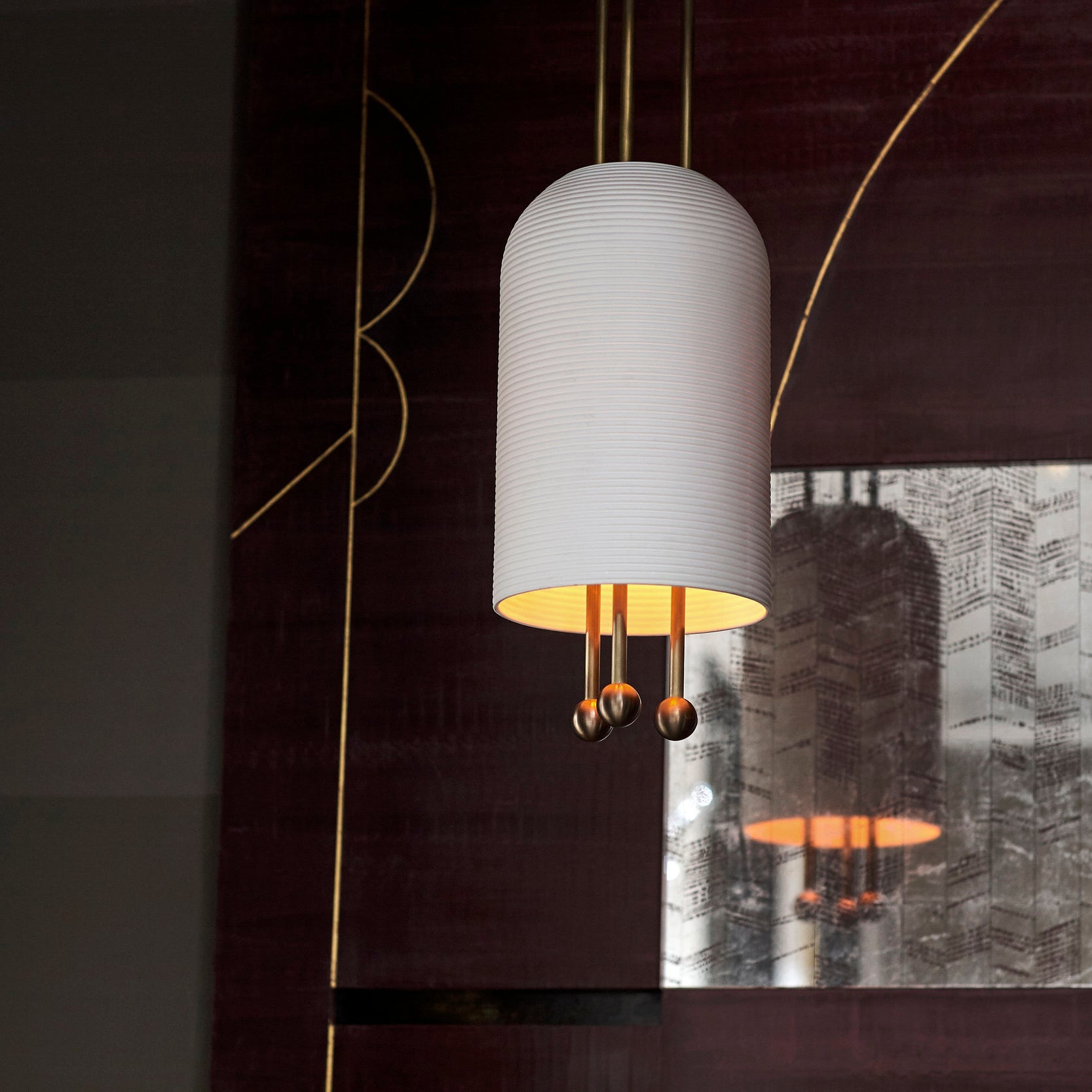 Ucaryra Premium Elegance Metal Glass Lantern Pendant Lamp - Lamp Copper