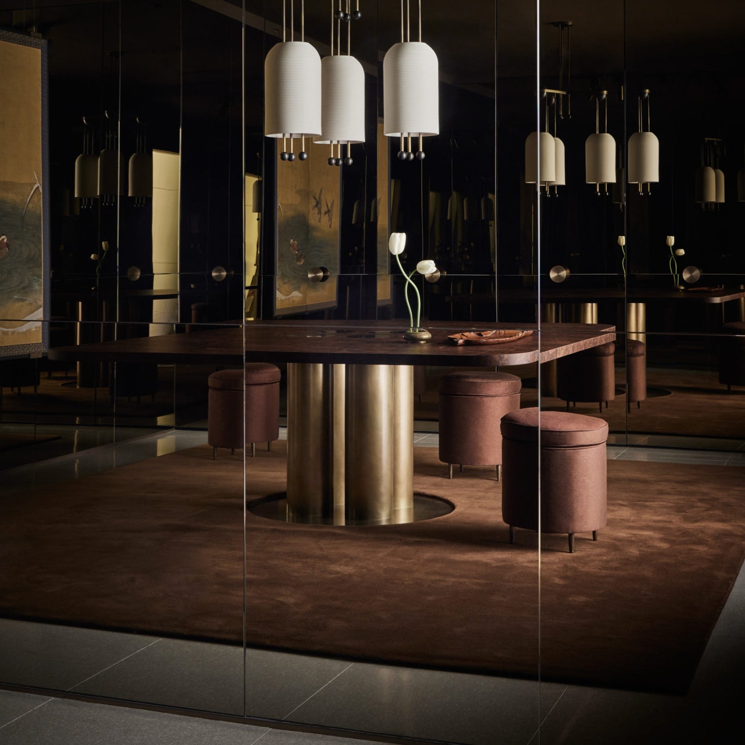 Ucaryra Premium Elegance Metal Glass Lantern Pendant Lamp - Lamp Copper
