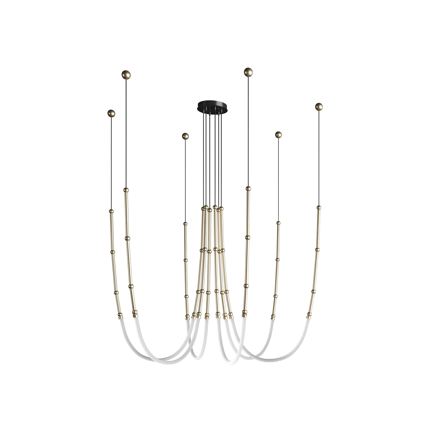Ormirara Modern Minimalist Metal Chandelier - Lamp Copper