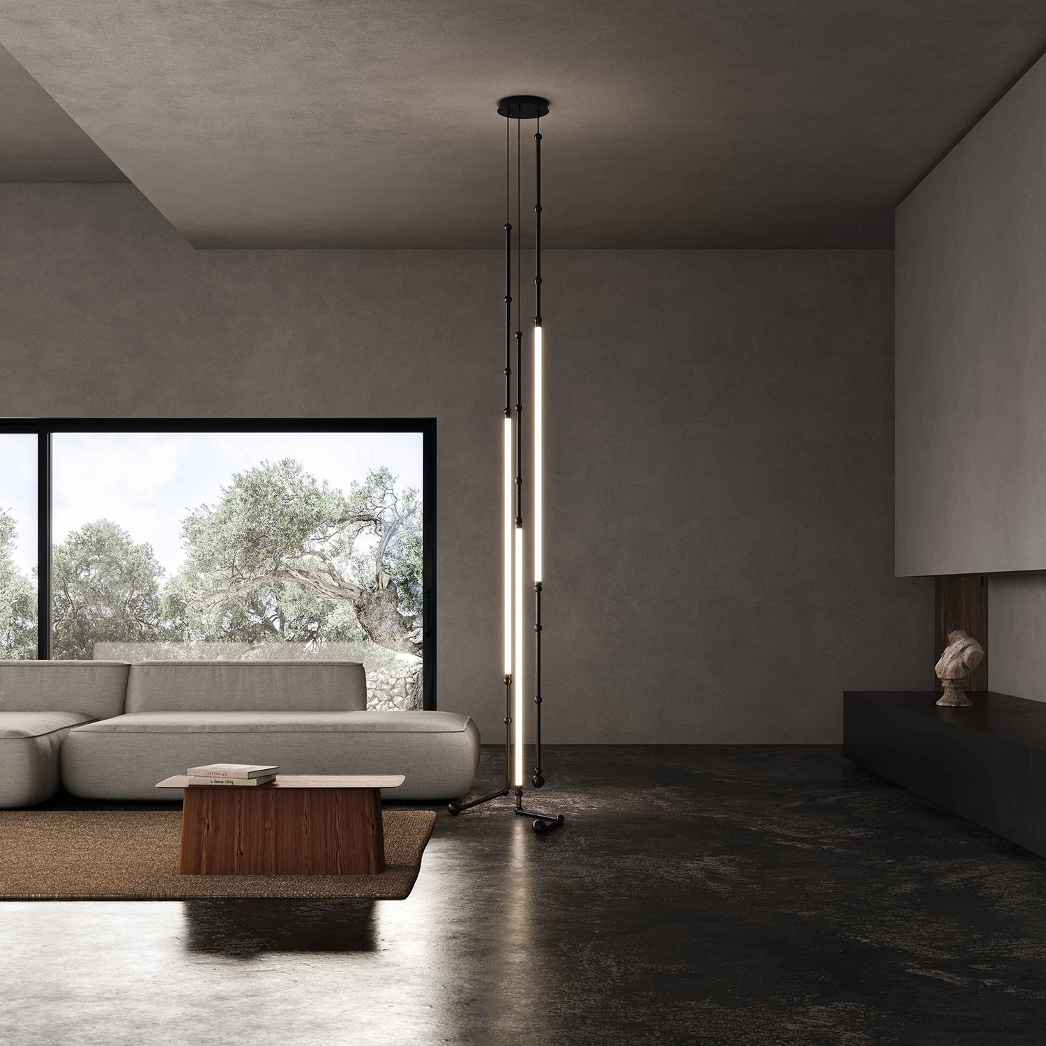 Ormirara Modern Minimalist Metal Chandelier - Lamp Copper