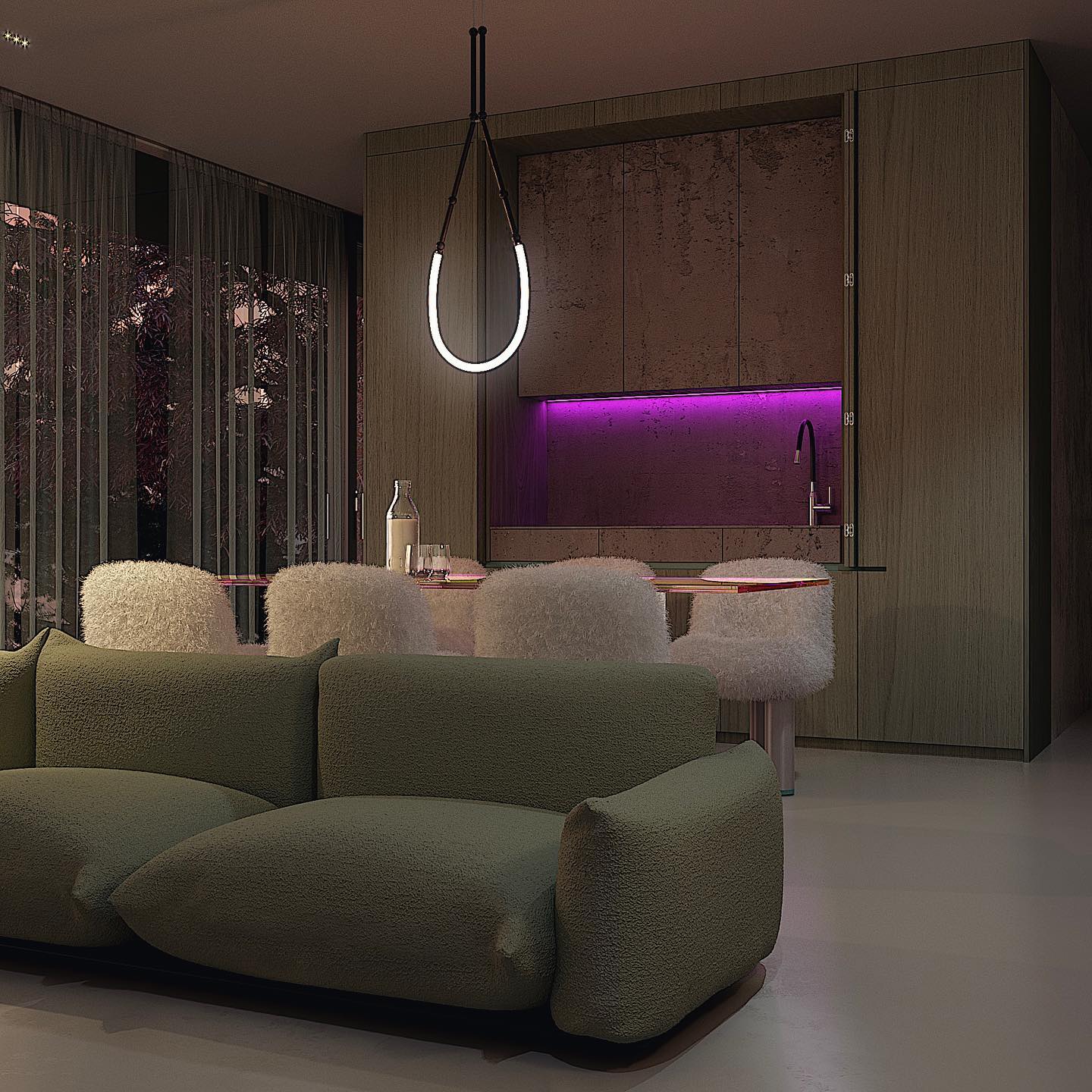 Ormirara Modern Minimalist Metal Chandelier - Lamp Copper