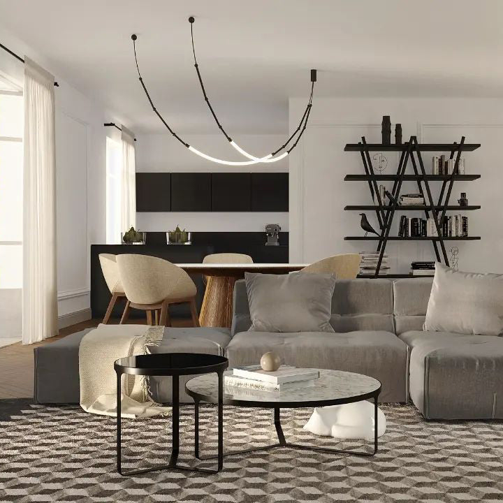 Ormirara Modern Minimalist Metal Chandelier - Lamp Copper