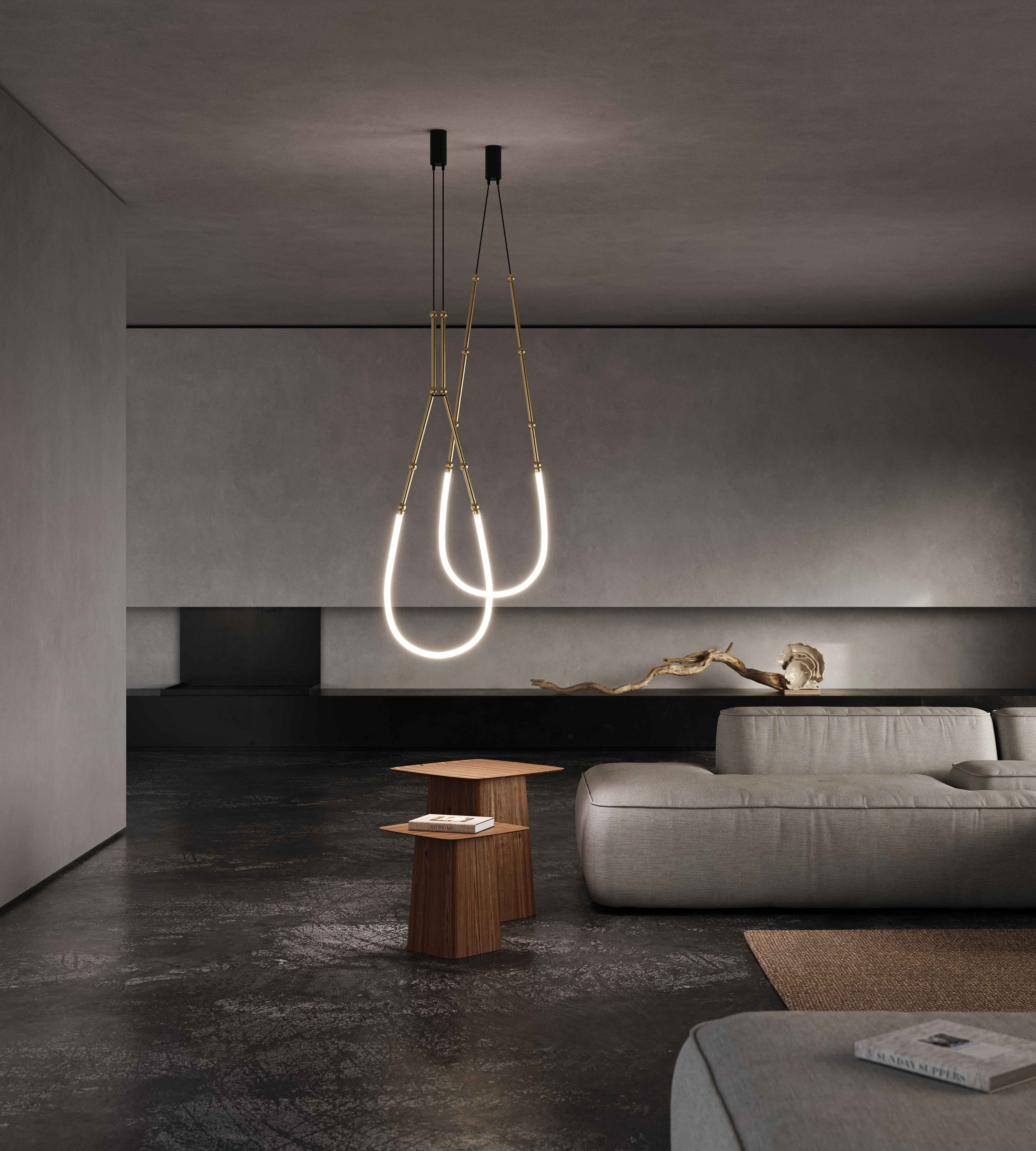 Ormirara Modern Minimalist Metal Chandelier - Lamp Copper
