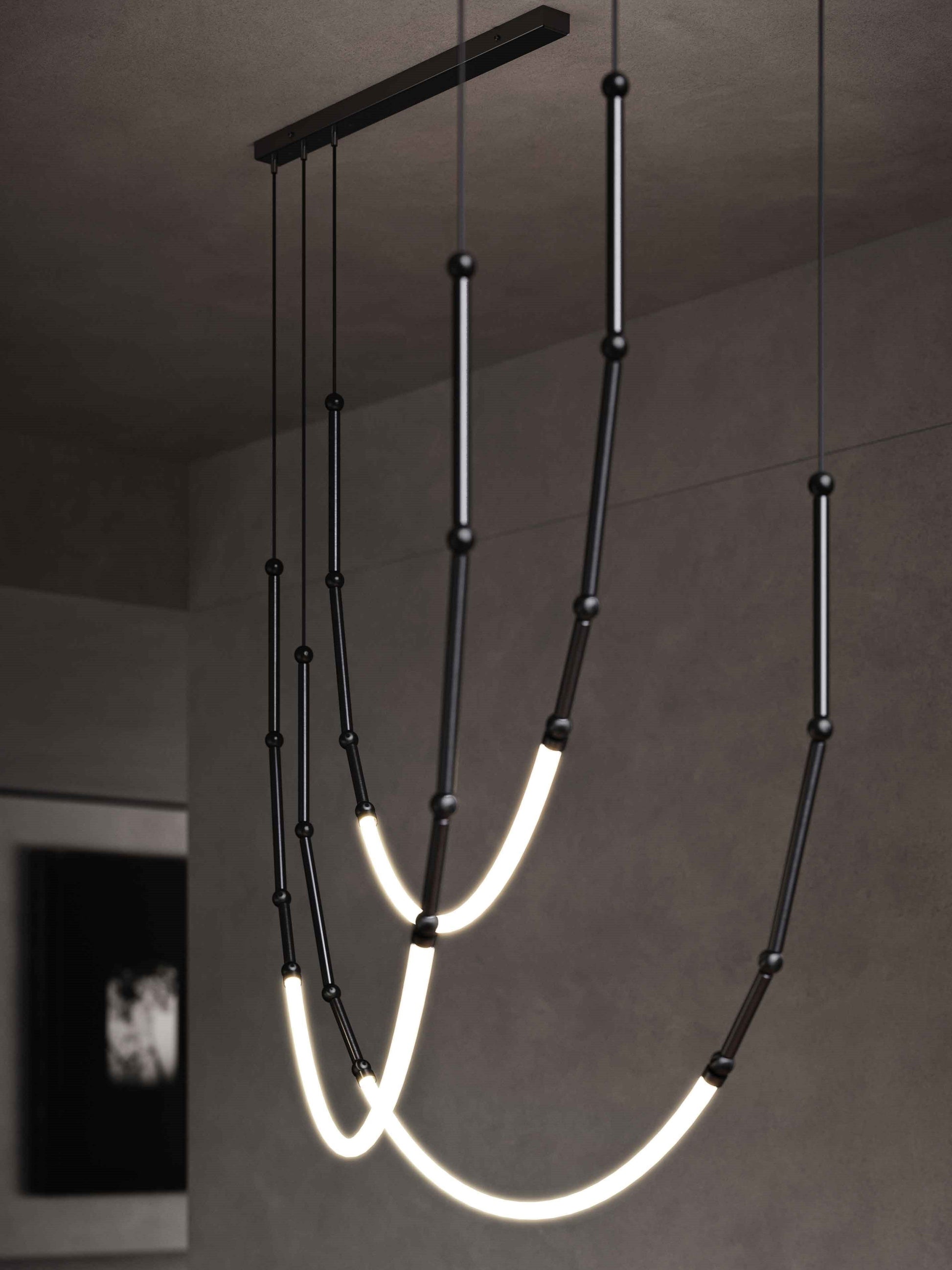Ormirara Modern Minimalist Metal Chandelier - Lamp Copper