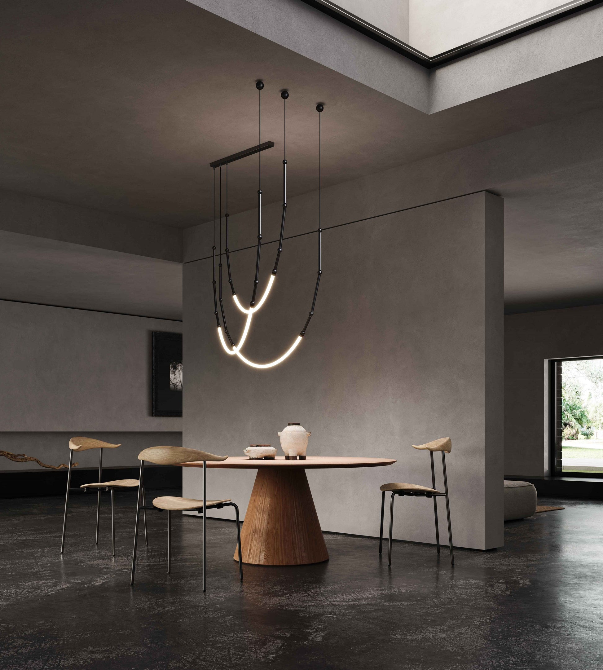 Ormirara Modern Minimalist Metal Chandelier - Lamp Copper