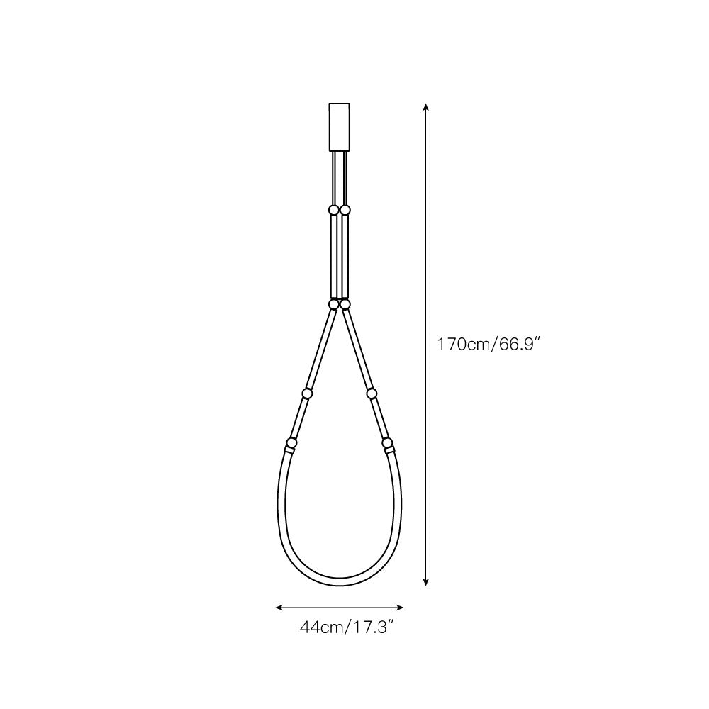 Ormirara Modern Minimalist Metal Chandelier - Lamp Copper