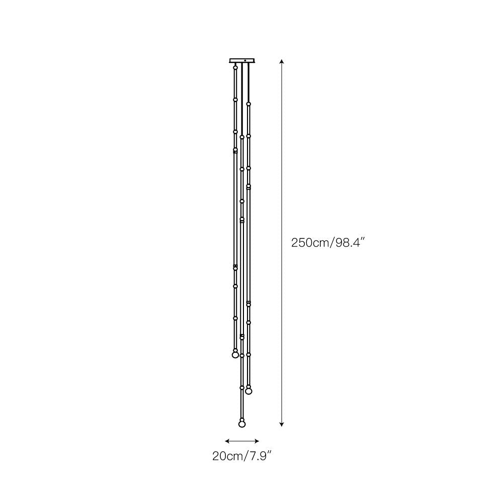 Ormirara Modern Minimalist Metal Chandelier - Lamp Copper