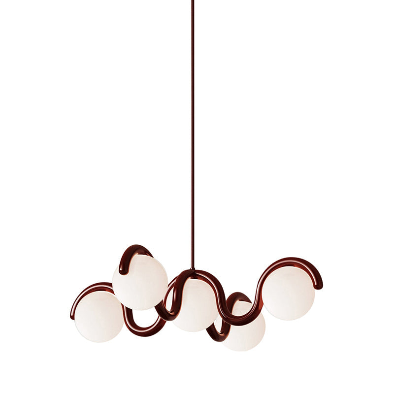 Eurvinen Creativity Elegance Art Brass Glass Chandelier - Lamp Copper