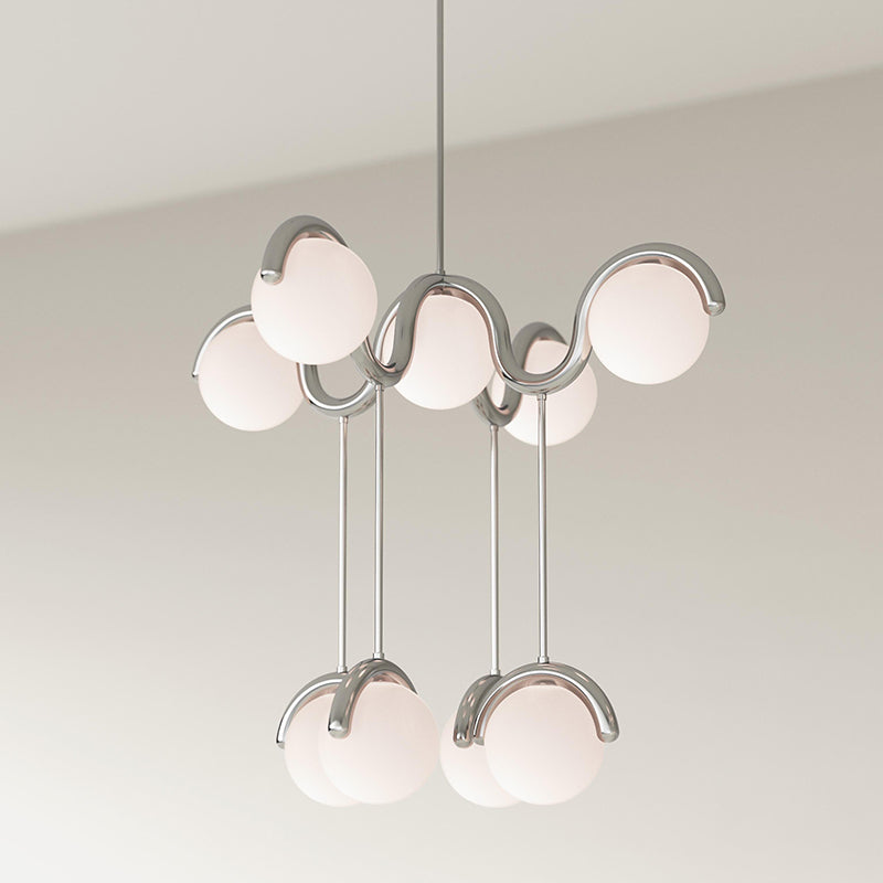 Eurvinen Creativity Elegance Art Brass Glass Chandelier - Lamp Copper