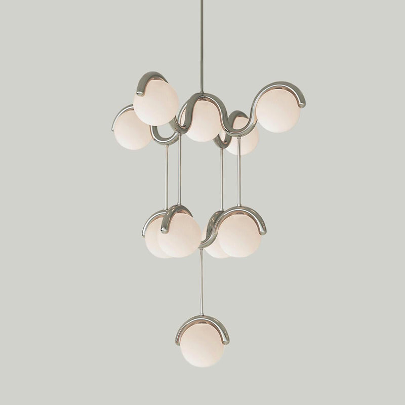 Eurvinen Creativity Elegance Art Brass Glass Chandelier - Lamp Copper