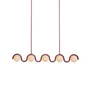 Citheis Individual Creativity Linear Glass Chandelier - Lamp Copper