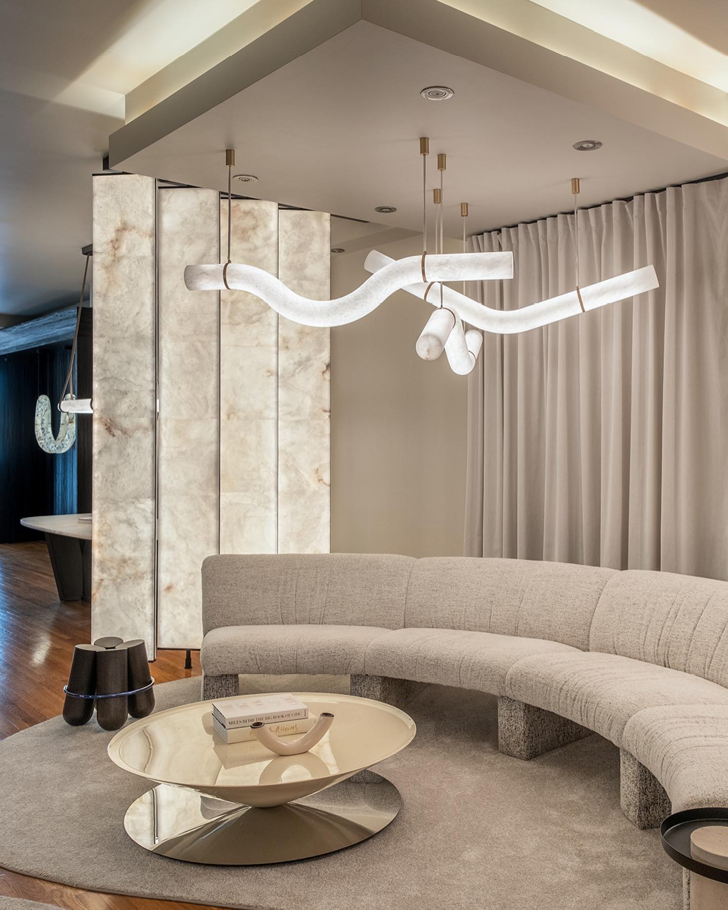 Errina Minimalist Premium Elegance Alabaster Pendant Light - Lamp Copper