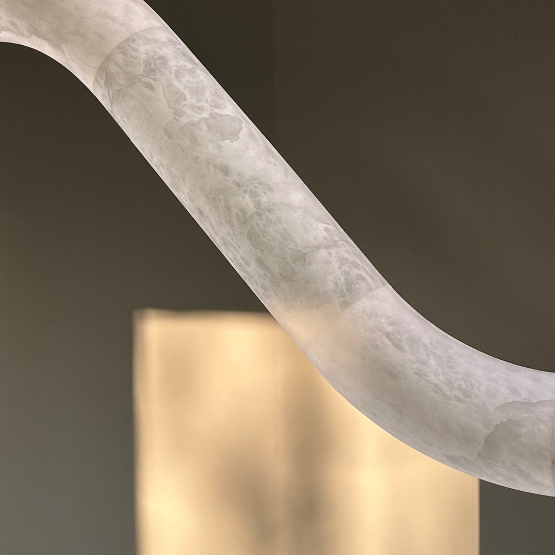 Errina Minimalist Premium Elegance Alabaster Pendant Light - Lamp Copper