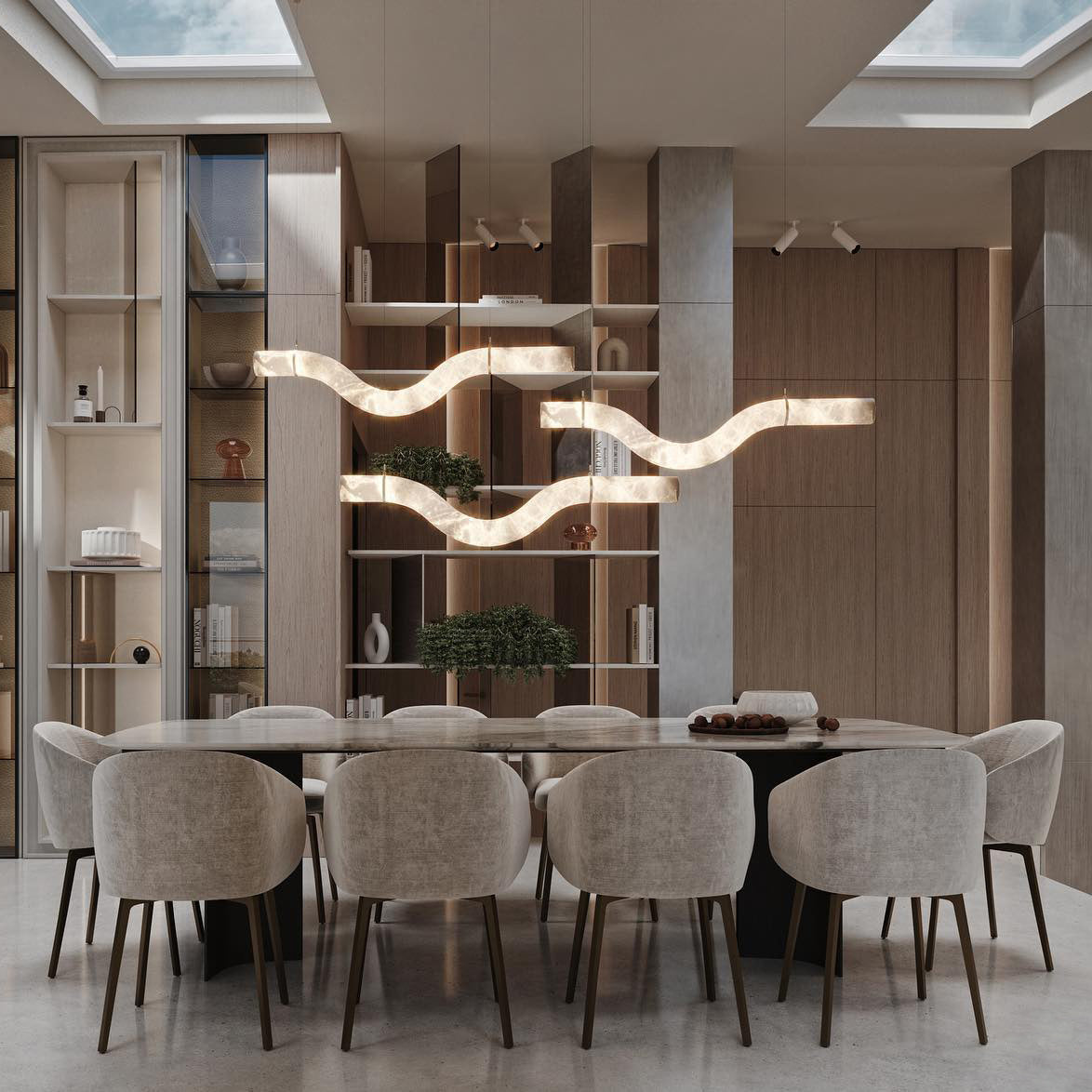 Errina Minimalist Premium Elegance Alabaster Pendant Light - Lamp Copper
