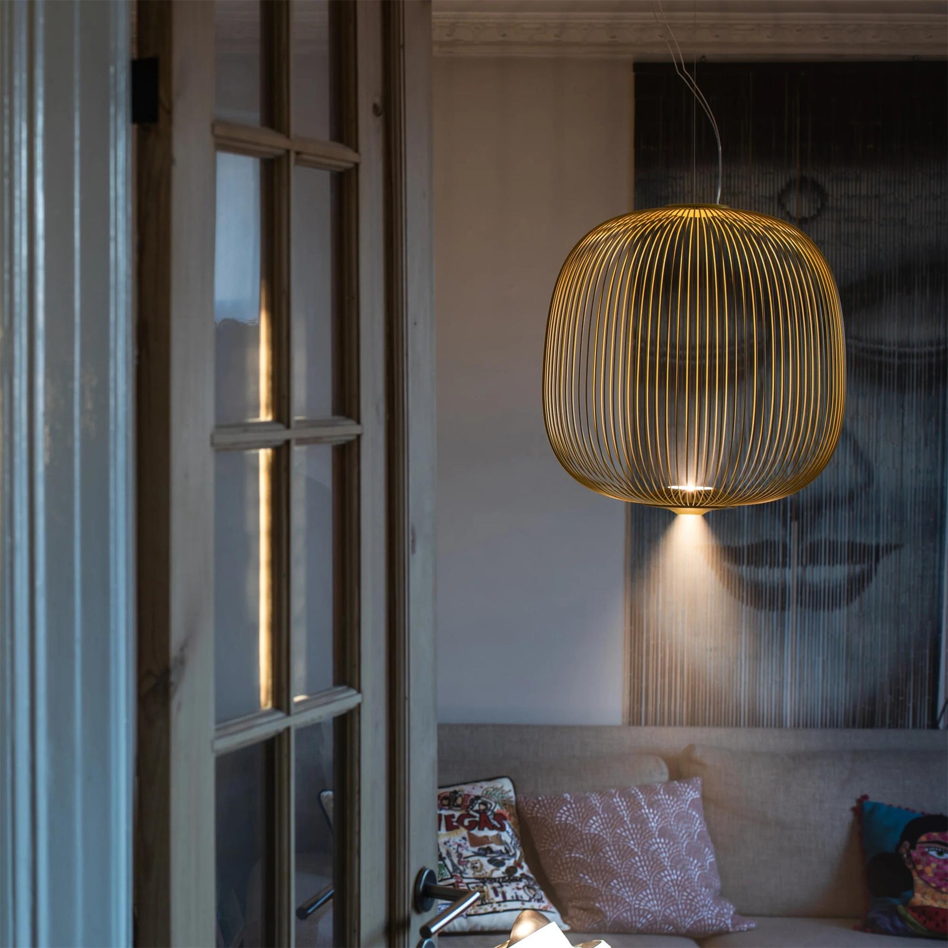 Vadorora Modern Minimalist Cage Metal Pendant Lamp - Lamp Copper