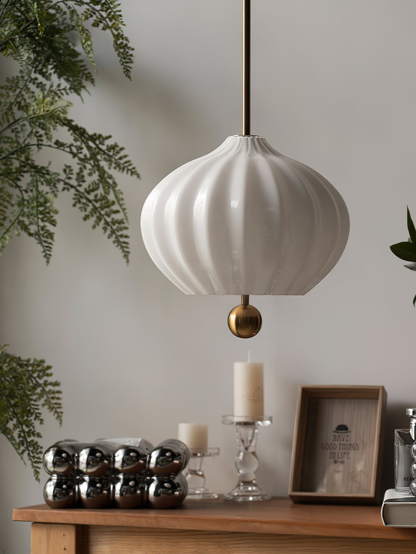 Zamarir Modern Minimalist Metal Glass Pendant Lamp - Lamp Copper