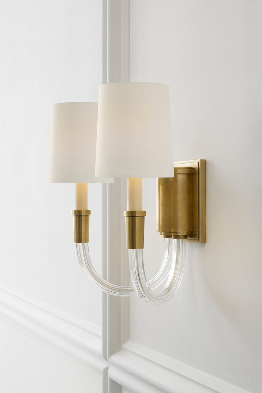 Etalarae Modern Minimalist Crystal Fabric Wall Lamp - Lamp Copper