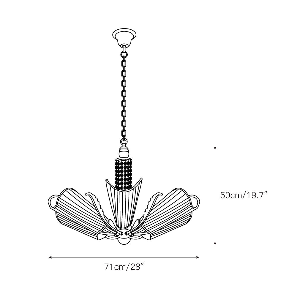 Arsole Individual Creativity Fabric Crystal Chandelier - Lamp Copper
