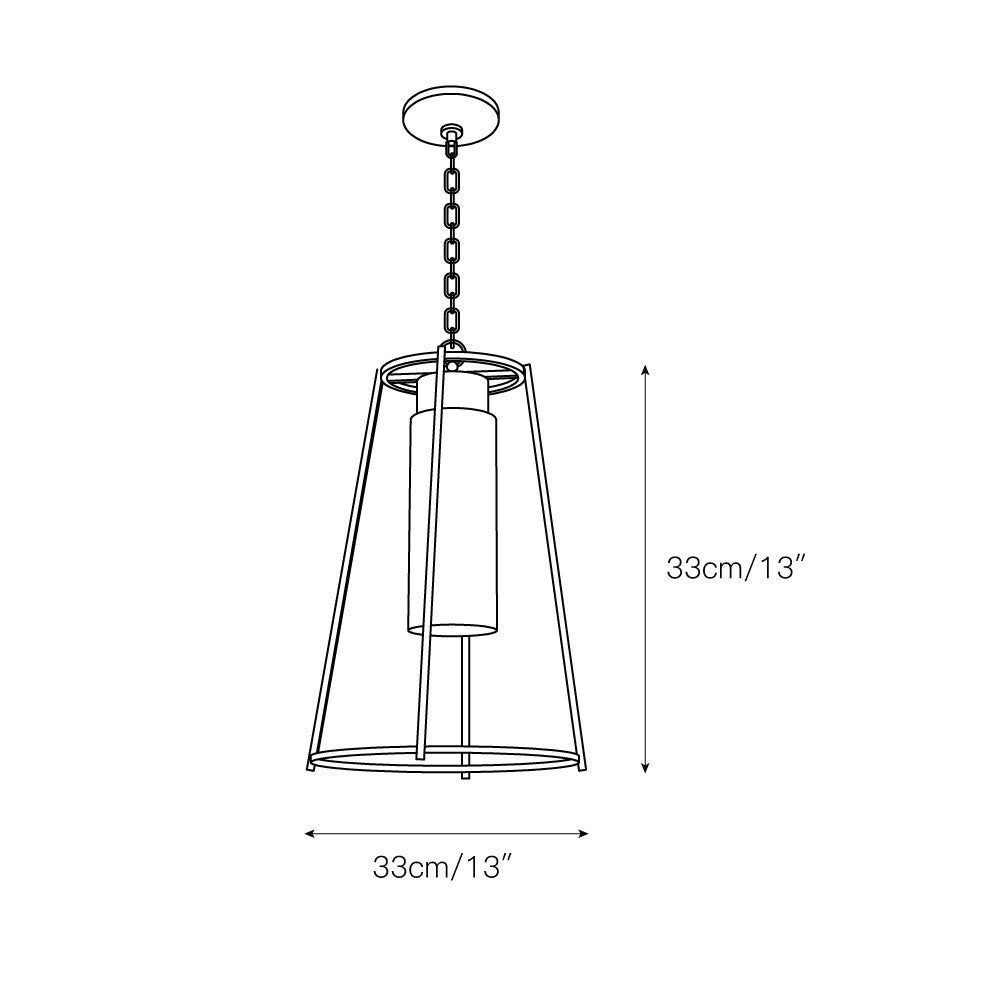 Vasilora Vintage Industrial Metal Glass Outdoor Pendant Lamp - Lamp Copper