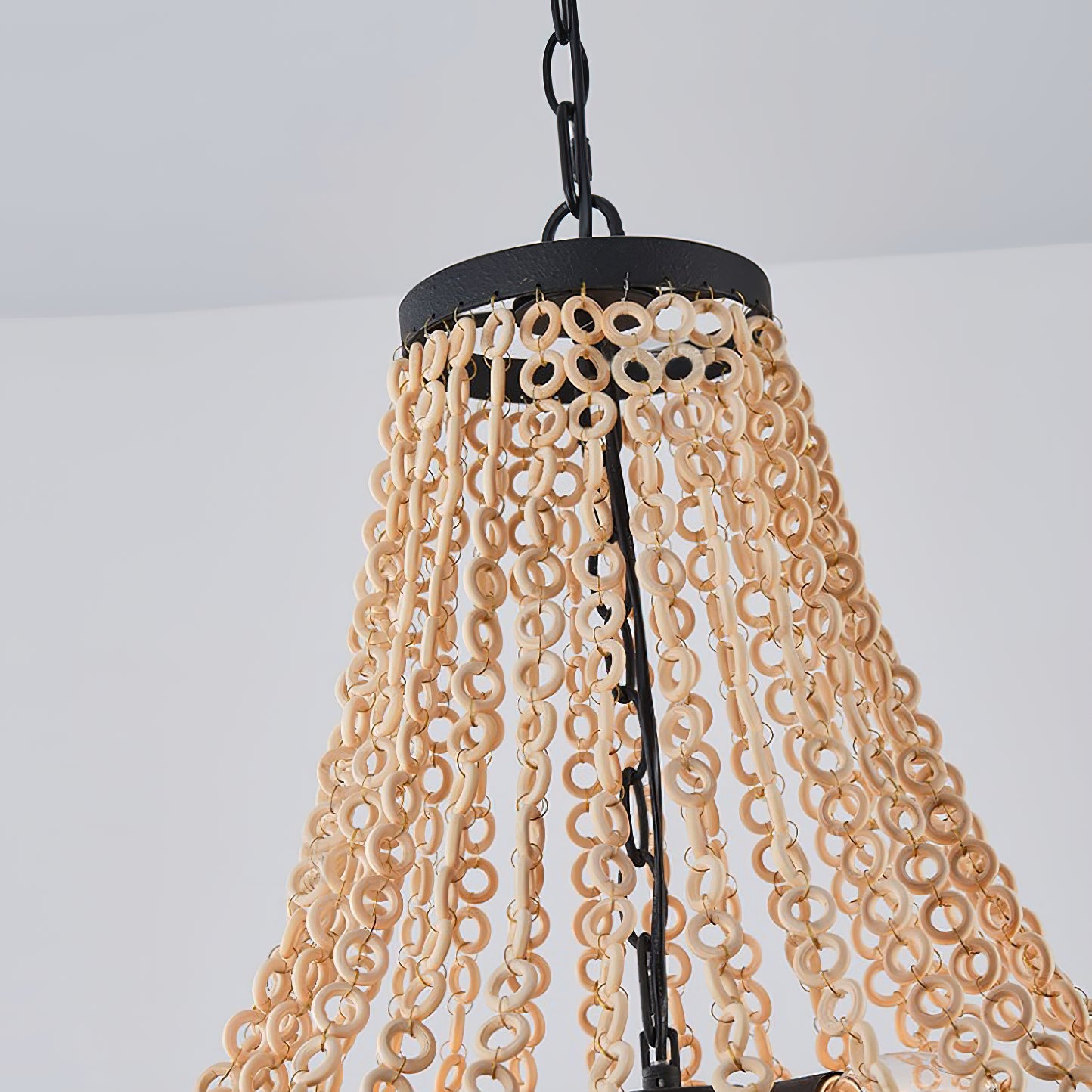 Vevyniel Postmodern Luxury Wooden Metal Chandelier - Lamp Copper