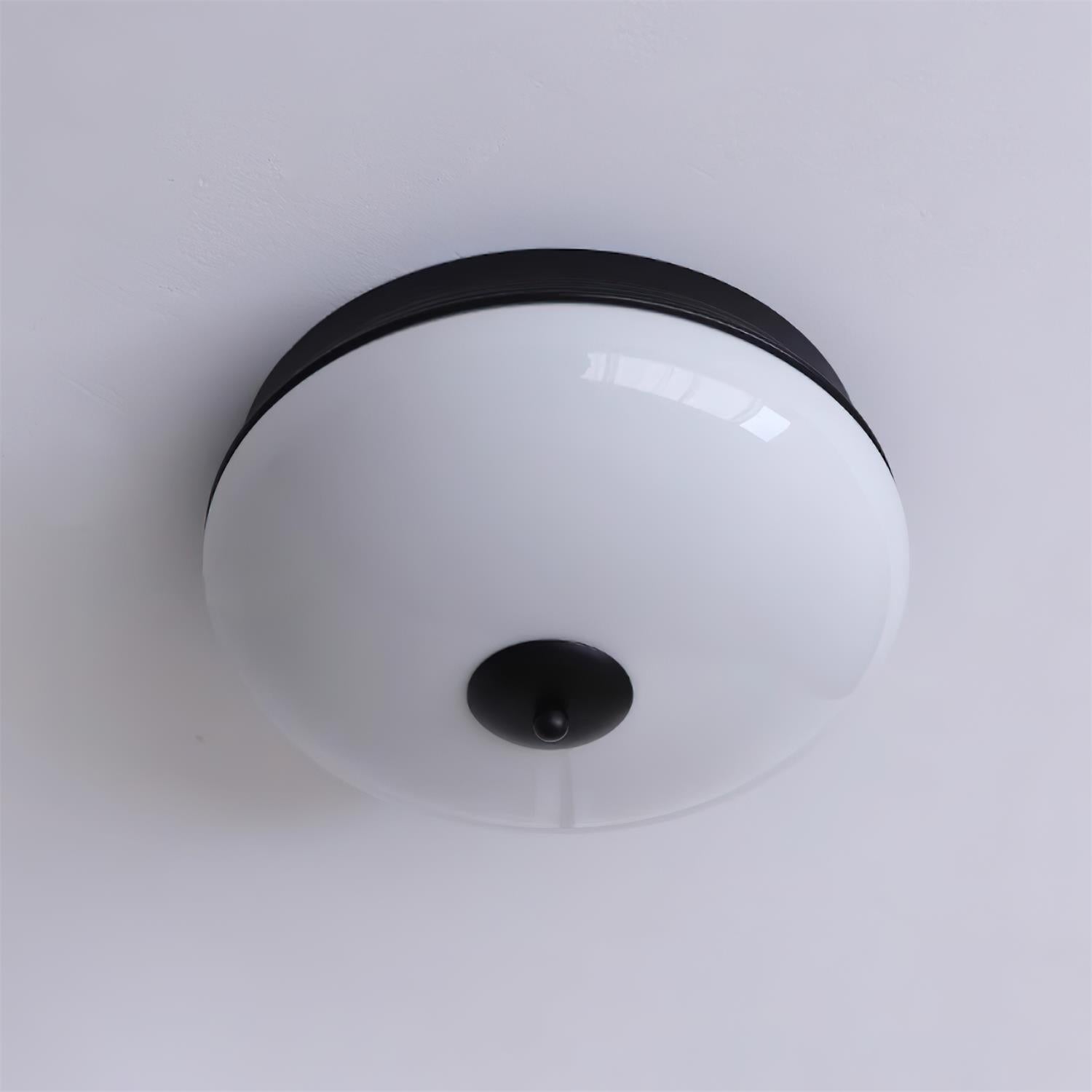 Vatalisra Modern Minimalist Round Metal Glass Ceiling Light - Lamp Copper