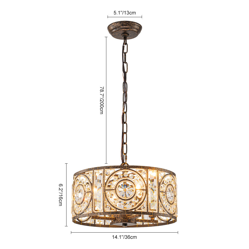 Ulfar Luxe Moroccan Antique Crystal Chandelier