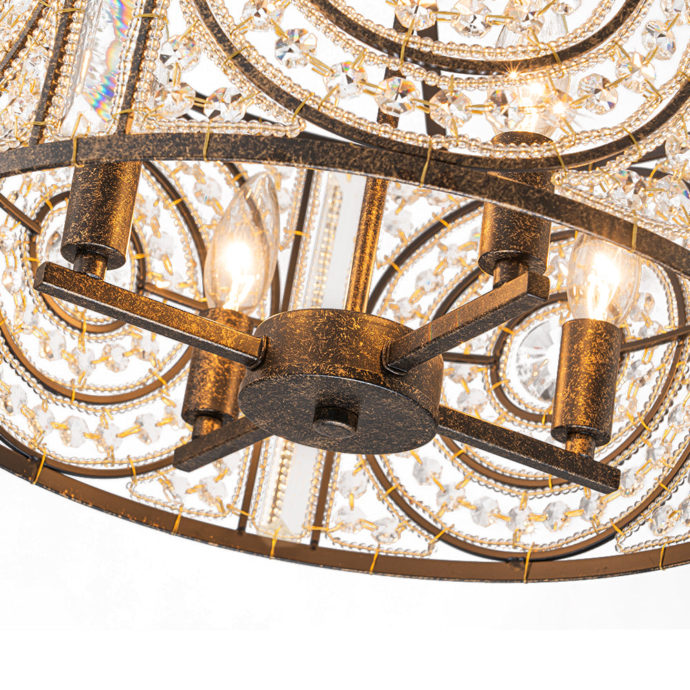 Ulfar Luxe Moroccan Antique Crystal Chandelier