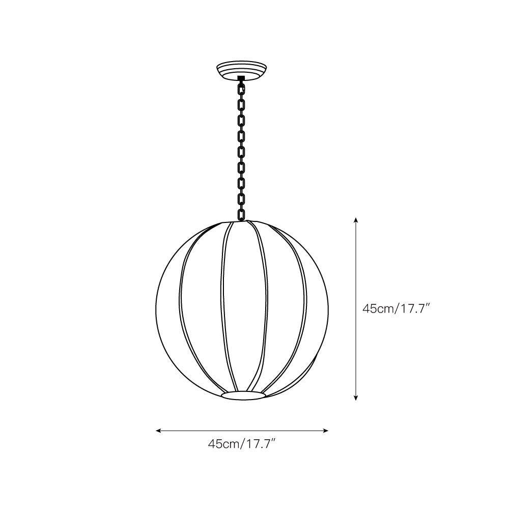 Casolila Premium Elegance Metal Fabric Pendant Lamp - Lamp Copper